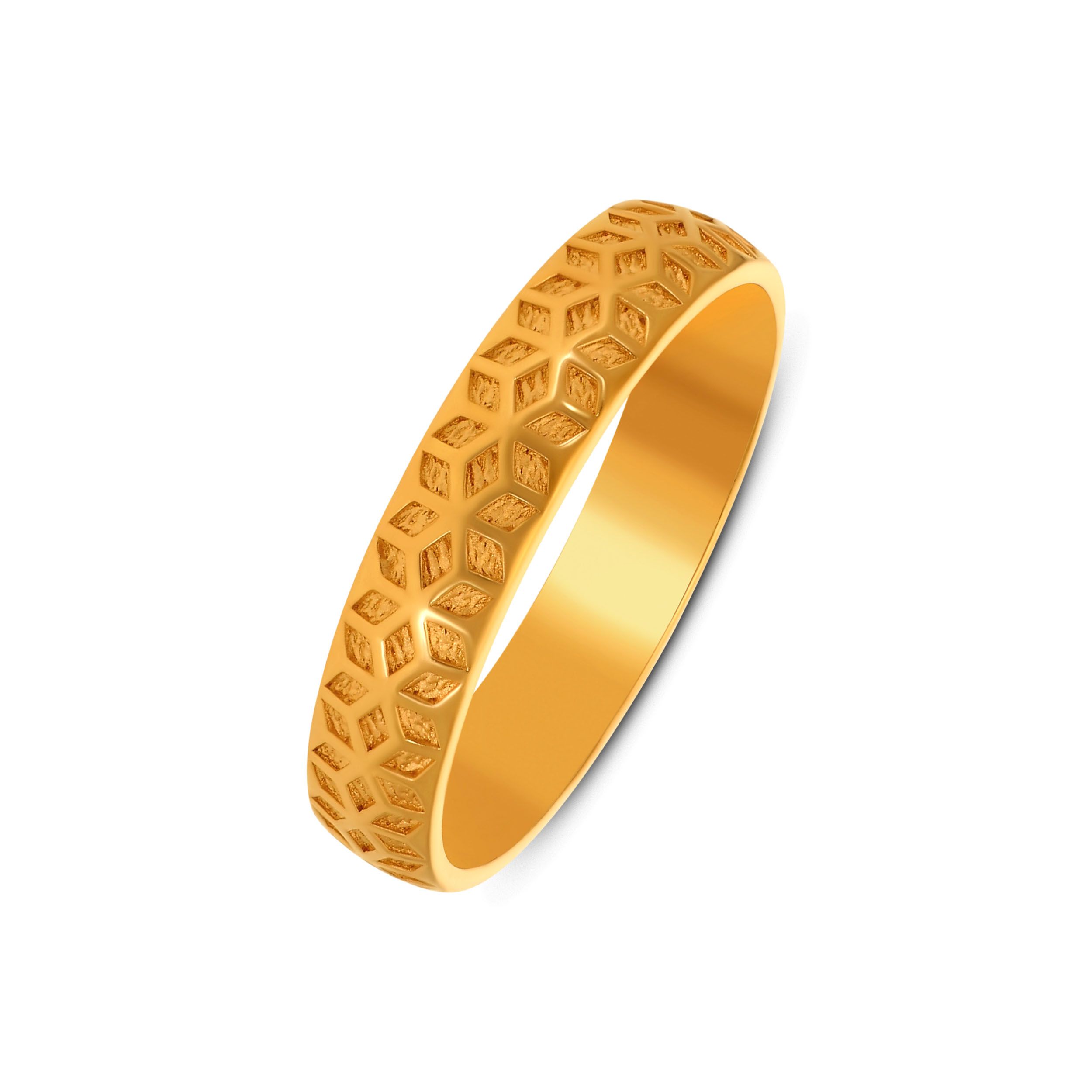 Isometric Apex Men's Gold Ring