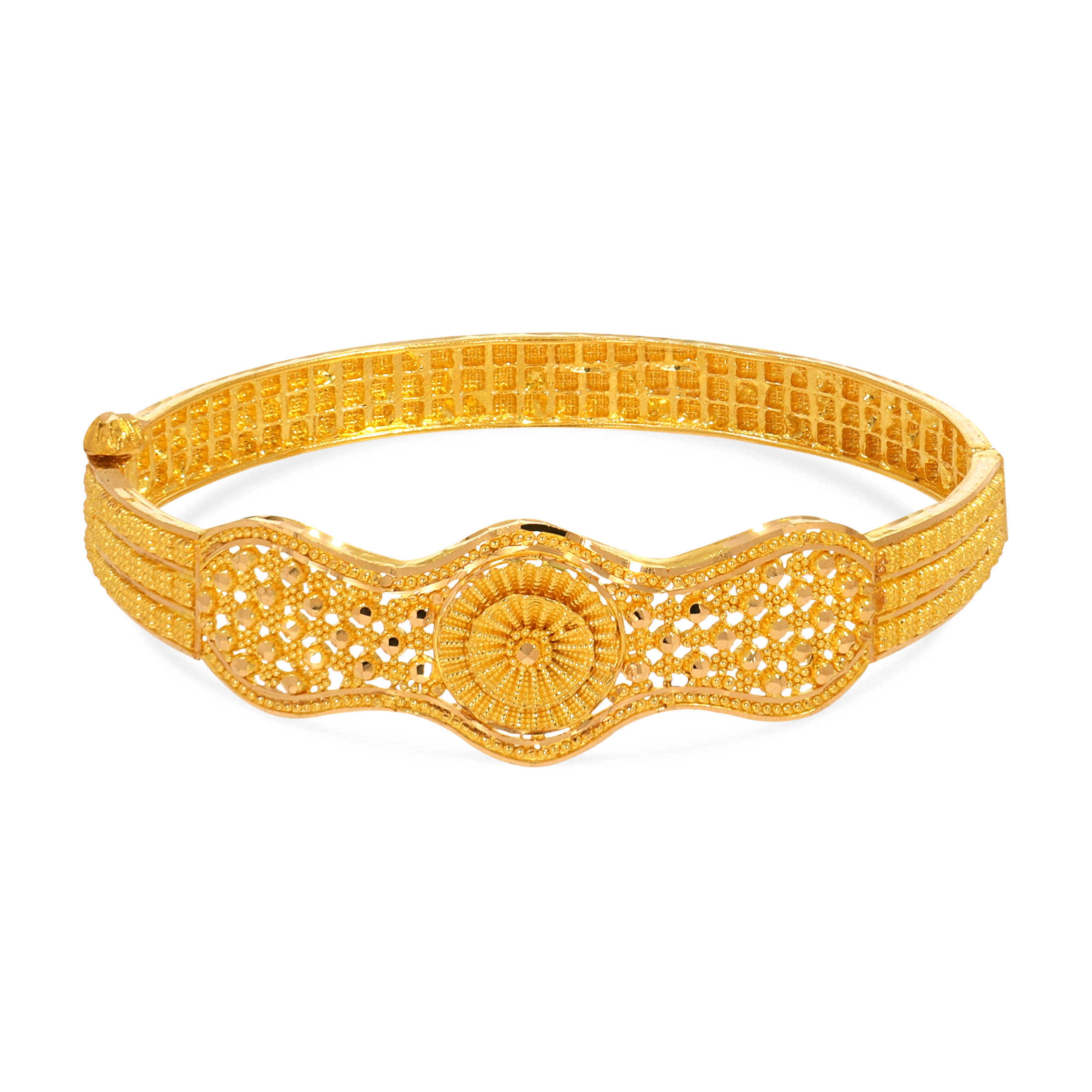 Radiant Mandala Gold Chur Bangle - Senco Gold and Diamonds