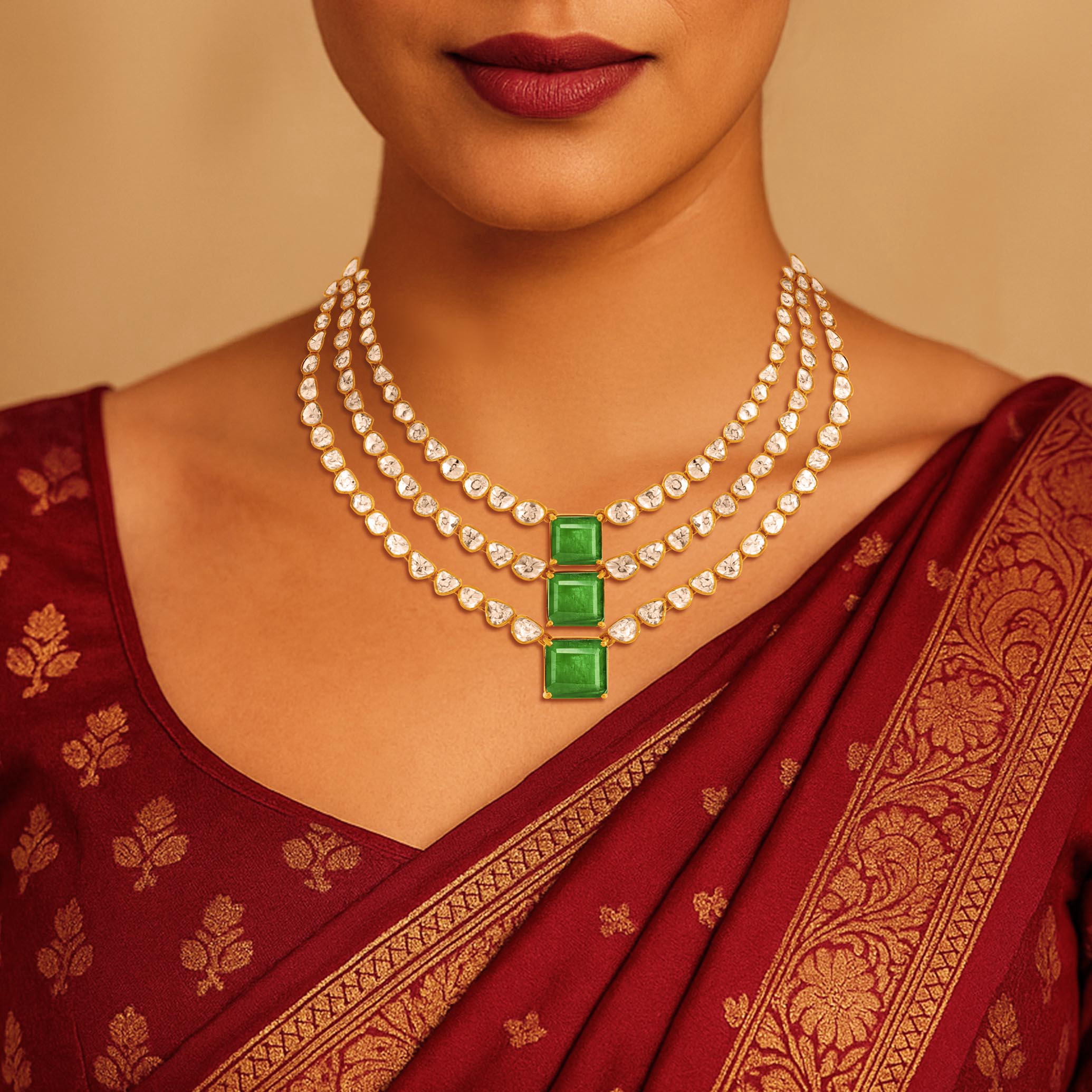 Aurelis Regal Polki Necklace - Senco Gold and Diamonds