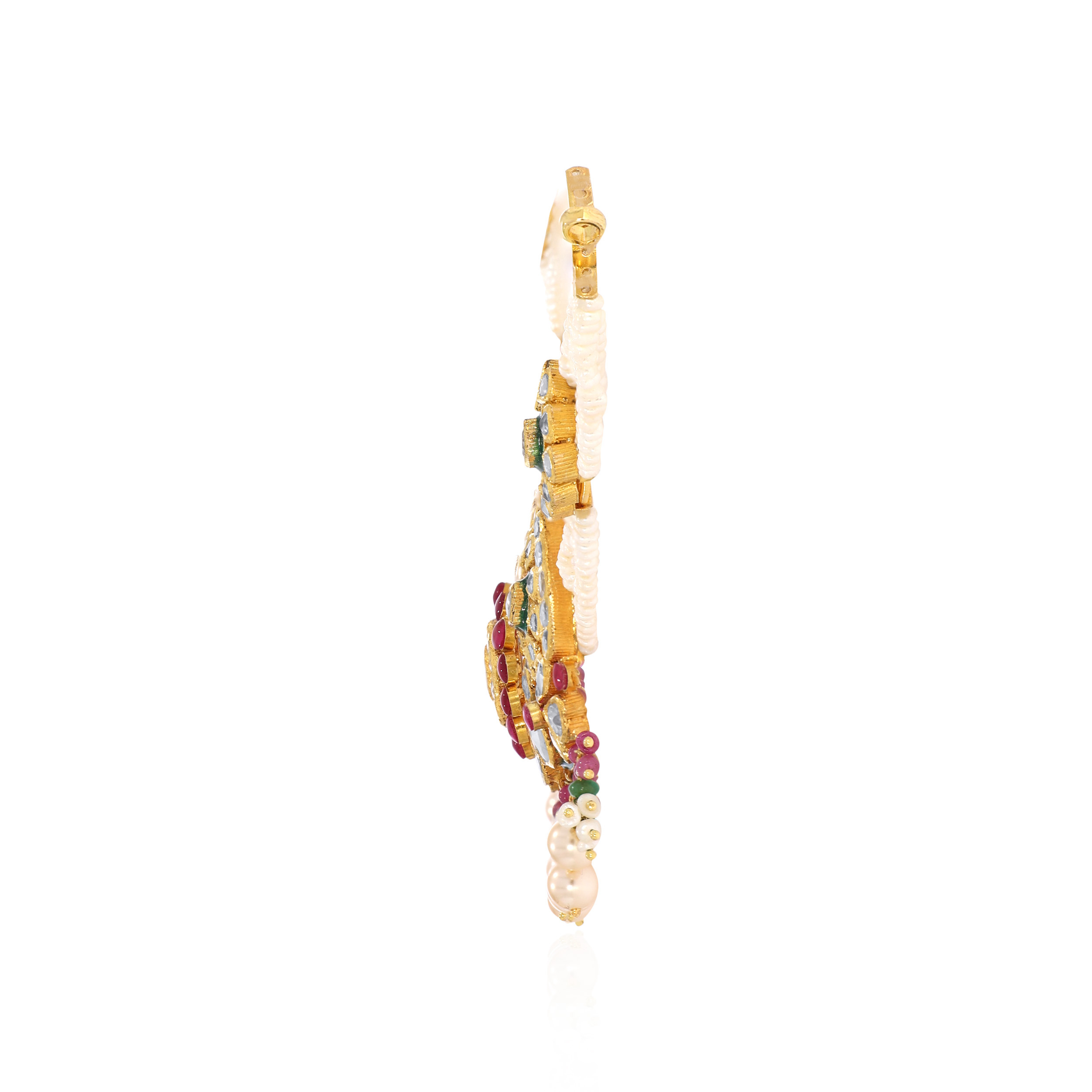18K Yellow Gold Kundan Necklace-GN-D000782225 - Senco Gold and Diamonds