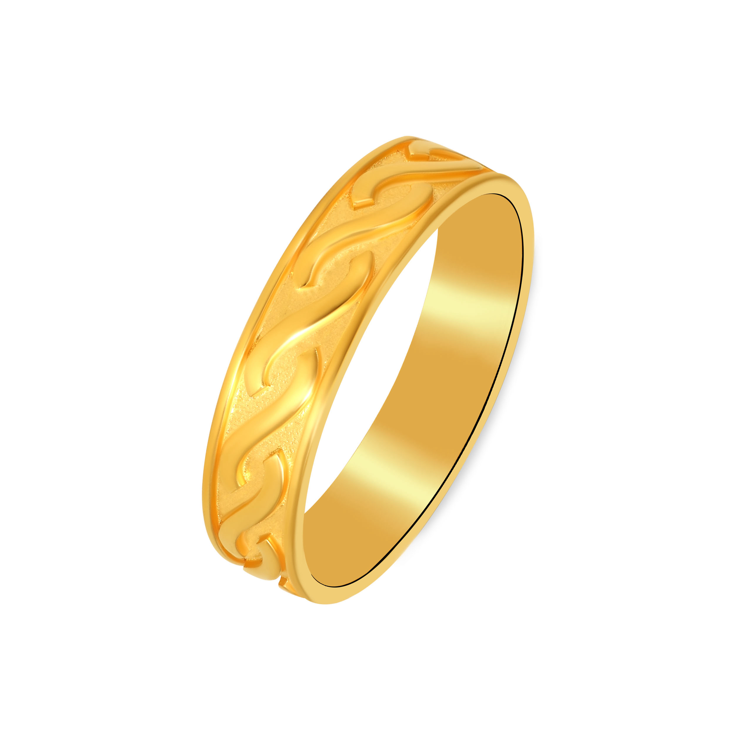 Vintage Textured Men's Gold Ring - Senco Gold and Diamonds