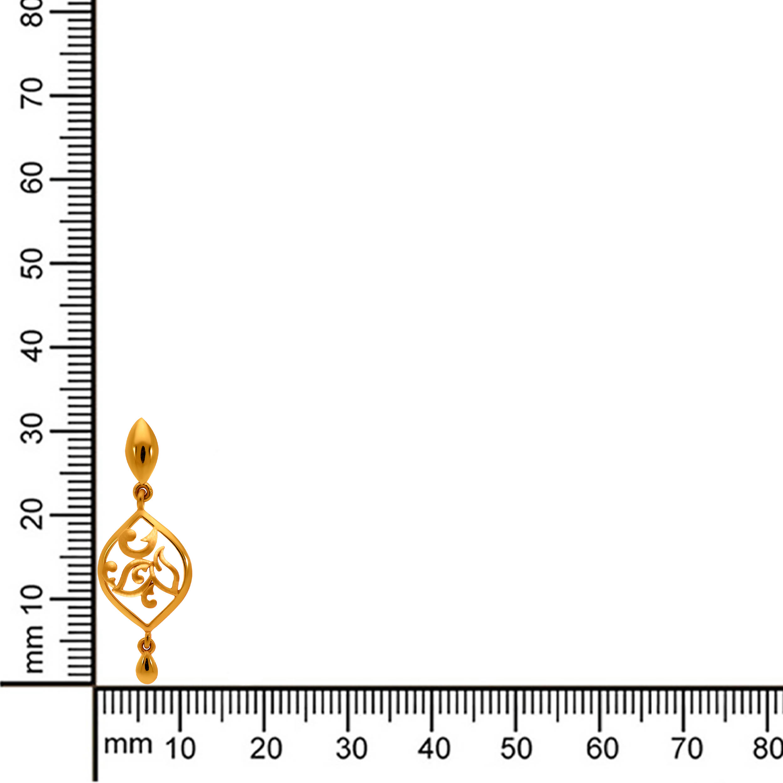 22K Yellow Gold Drops Earring-GPNGP-SAD0005615 - Senco Gold and Diamonds