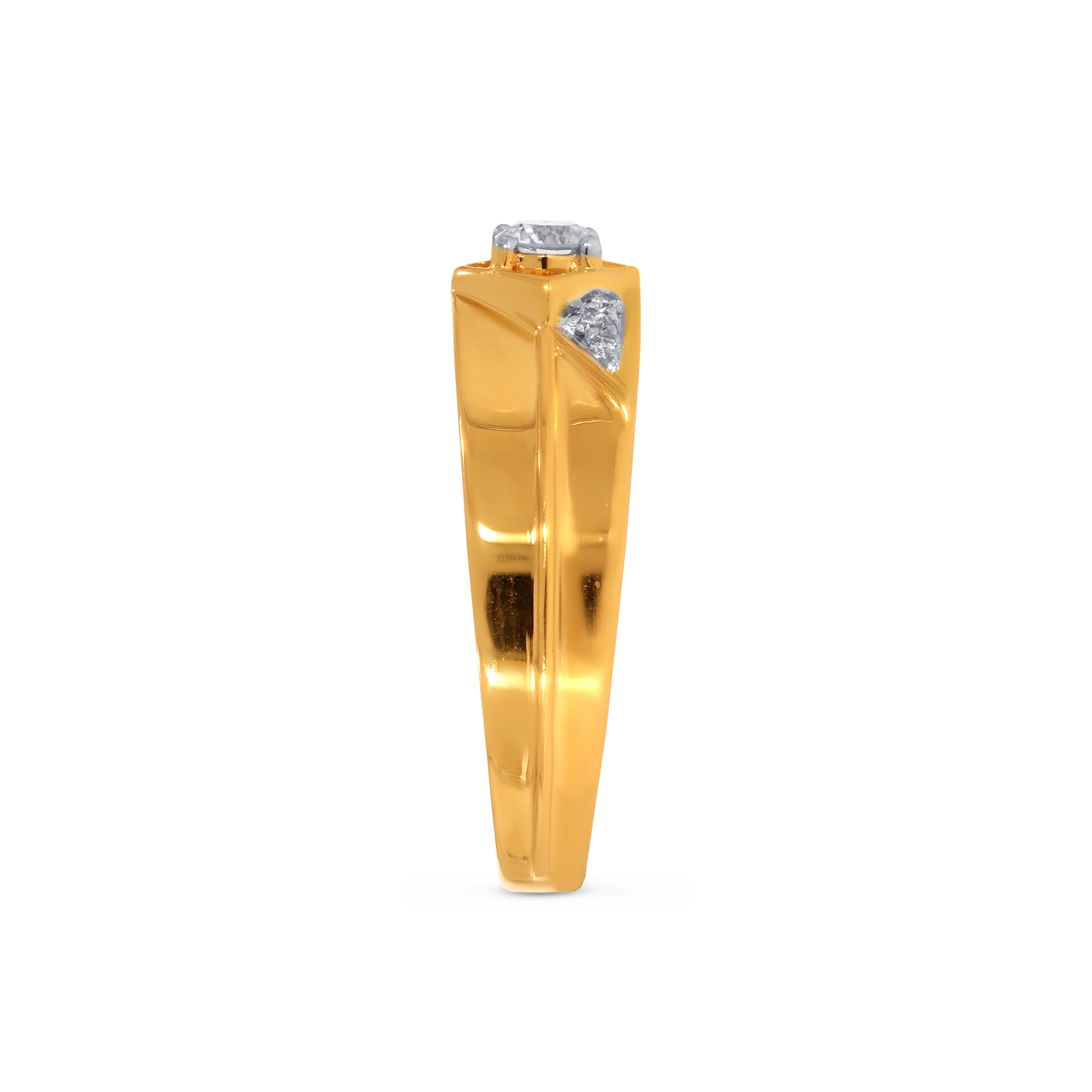 18K Yellow Gold Men Solitaire Ring-DGR-D000760643 - Senco Gold and Diamonds