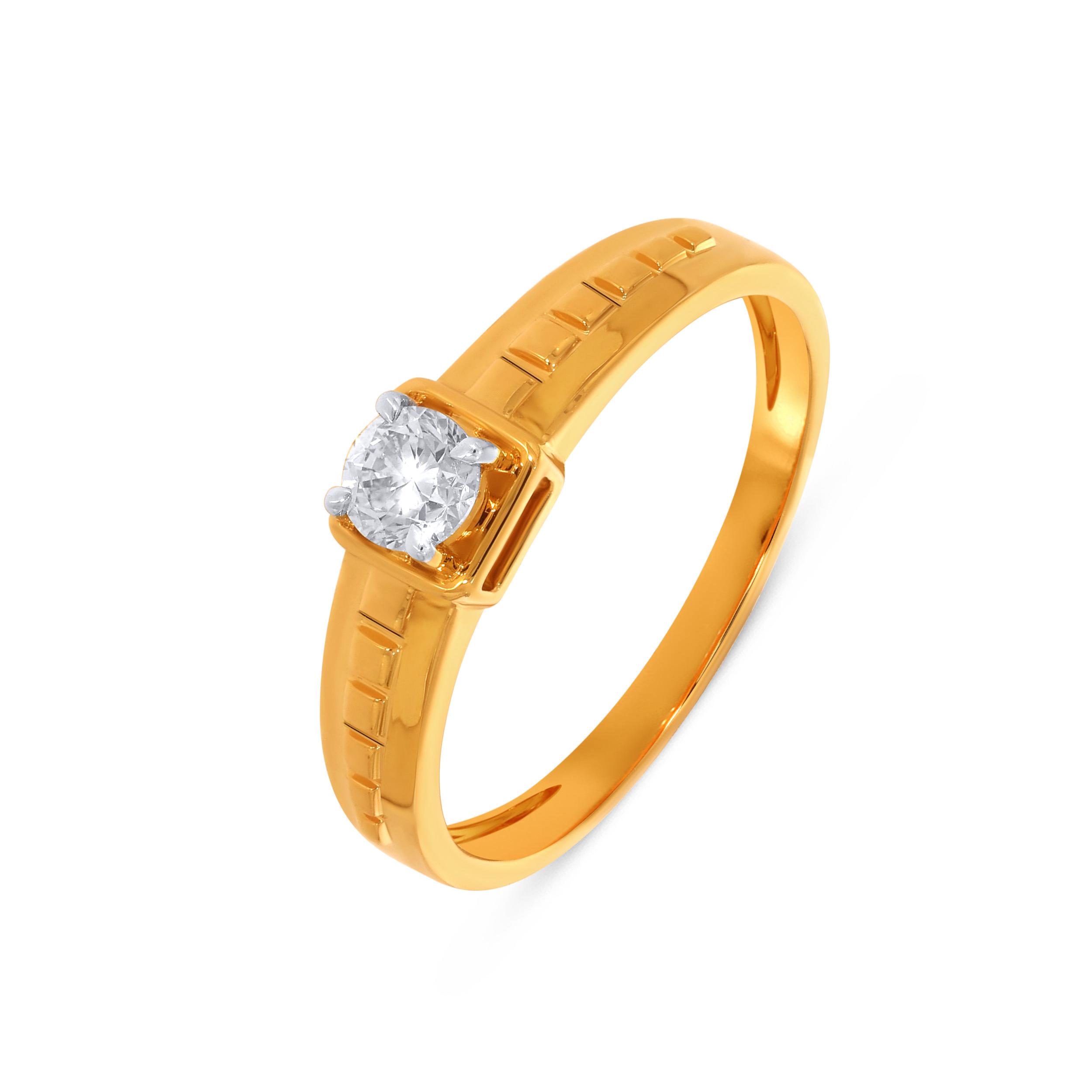 18K Yellow Gold Men Solitaire Ring-DGR-D000769726 - Senco Gold and Diamonds