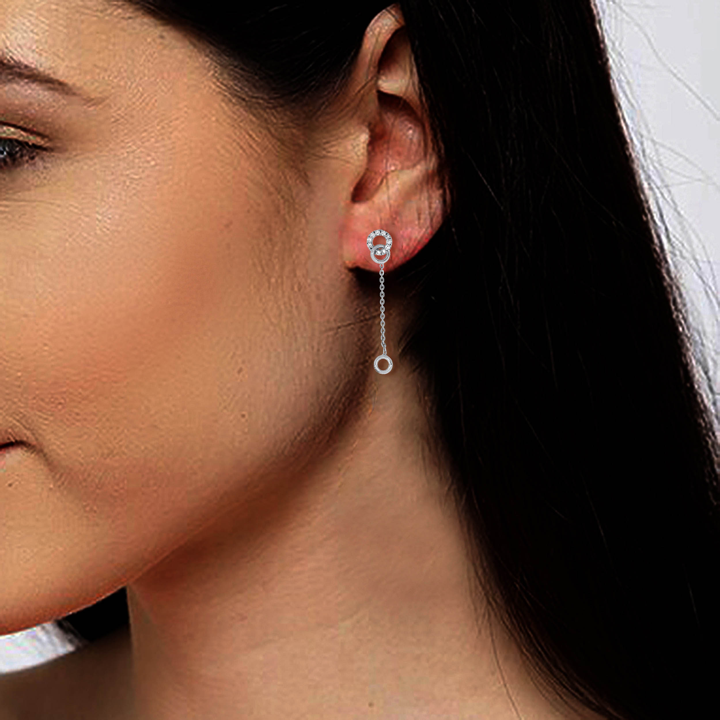 Circlet Chain Earrings - Senco Gold and Diamonds