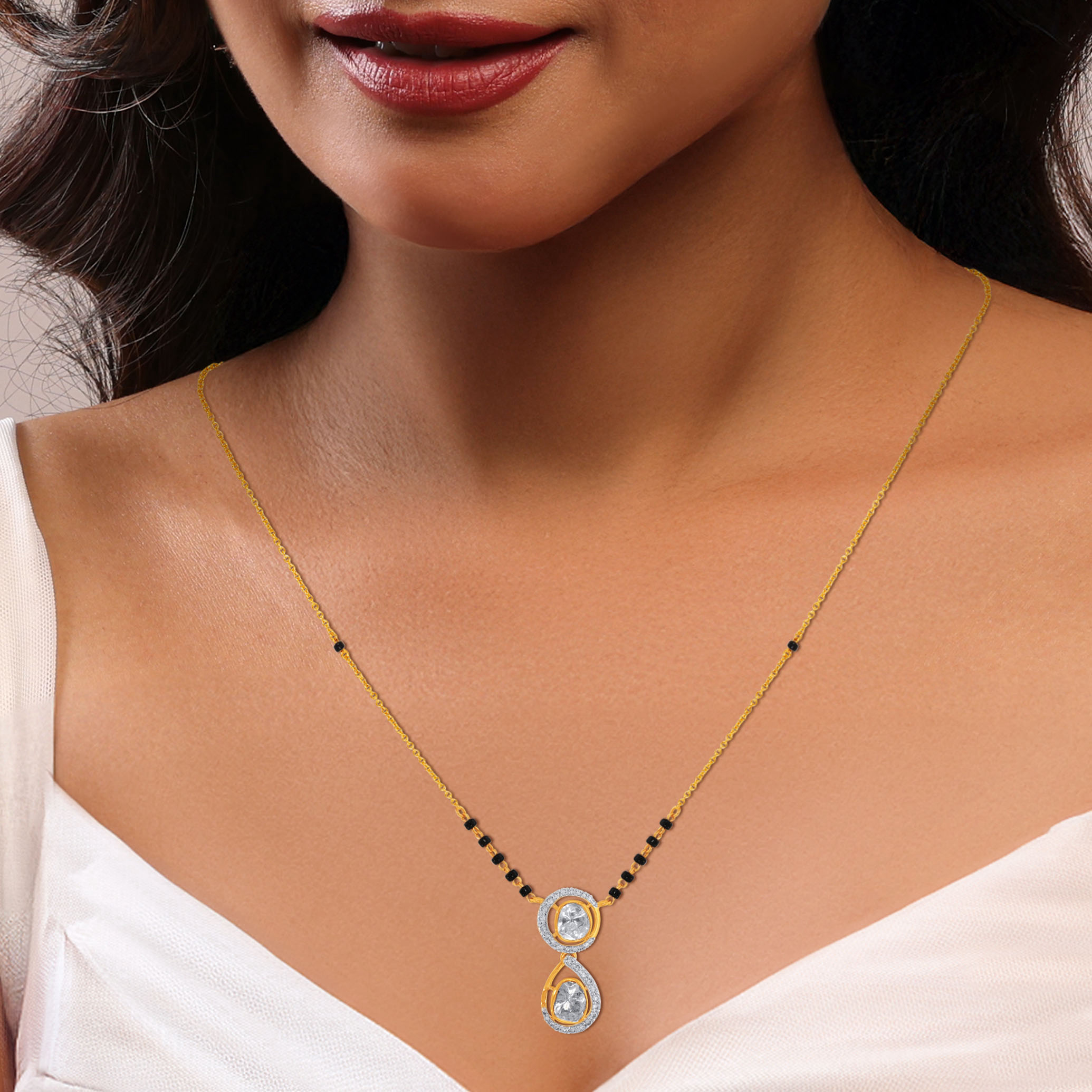 Linked Love Diamond Mangalsutra - Senco Gold and Diamonds