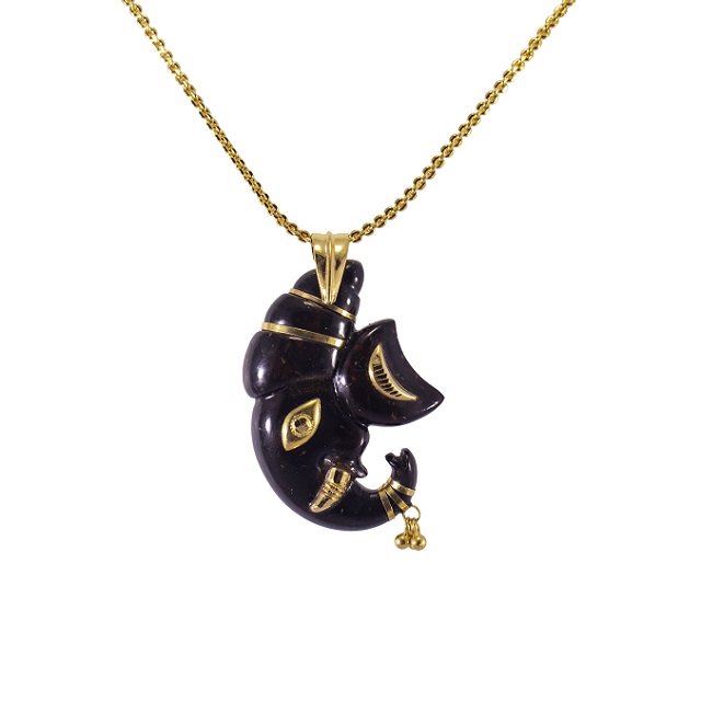 Ganesha Bliss Gold Pendant Set - Senco Gold and Diamonds
