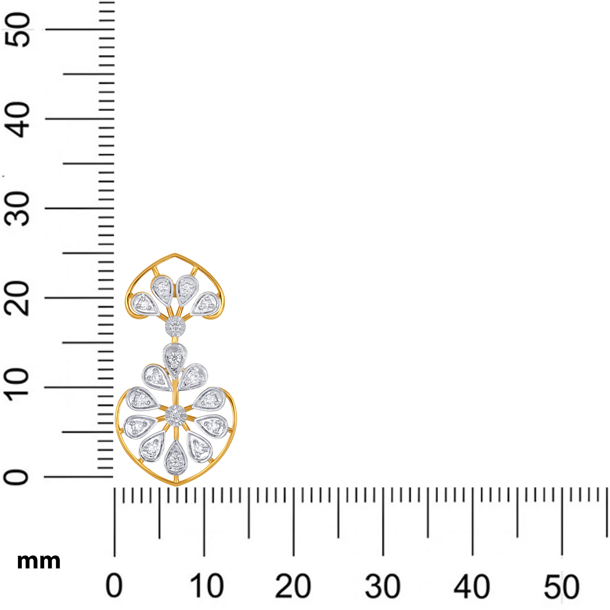 Camellia Leaf Diamond Drops - Senco Gold and Diamonds