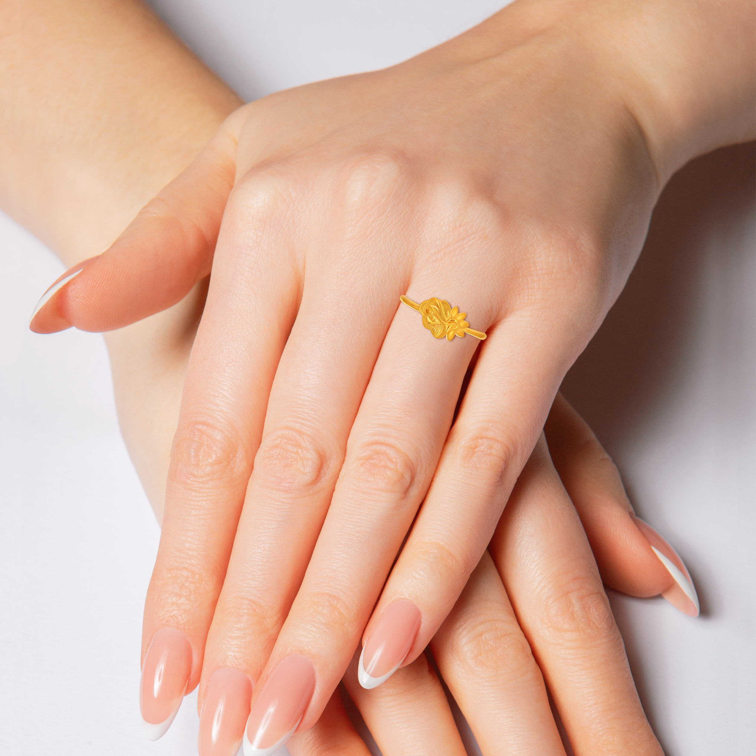 Dainty Rosebud Gold Ring - Senco Gold and Diamonds