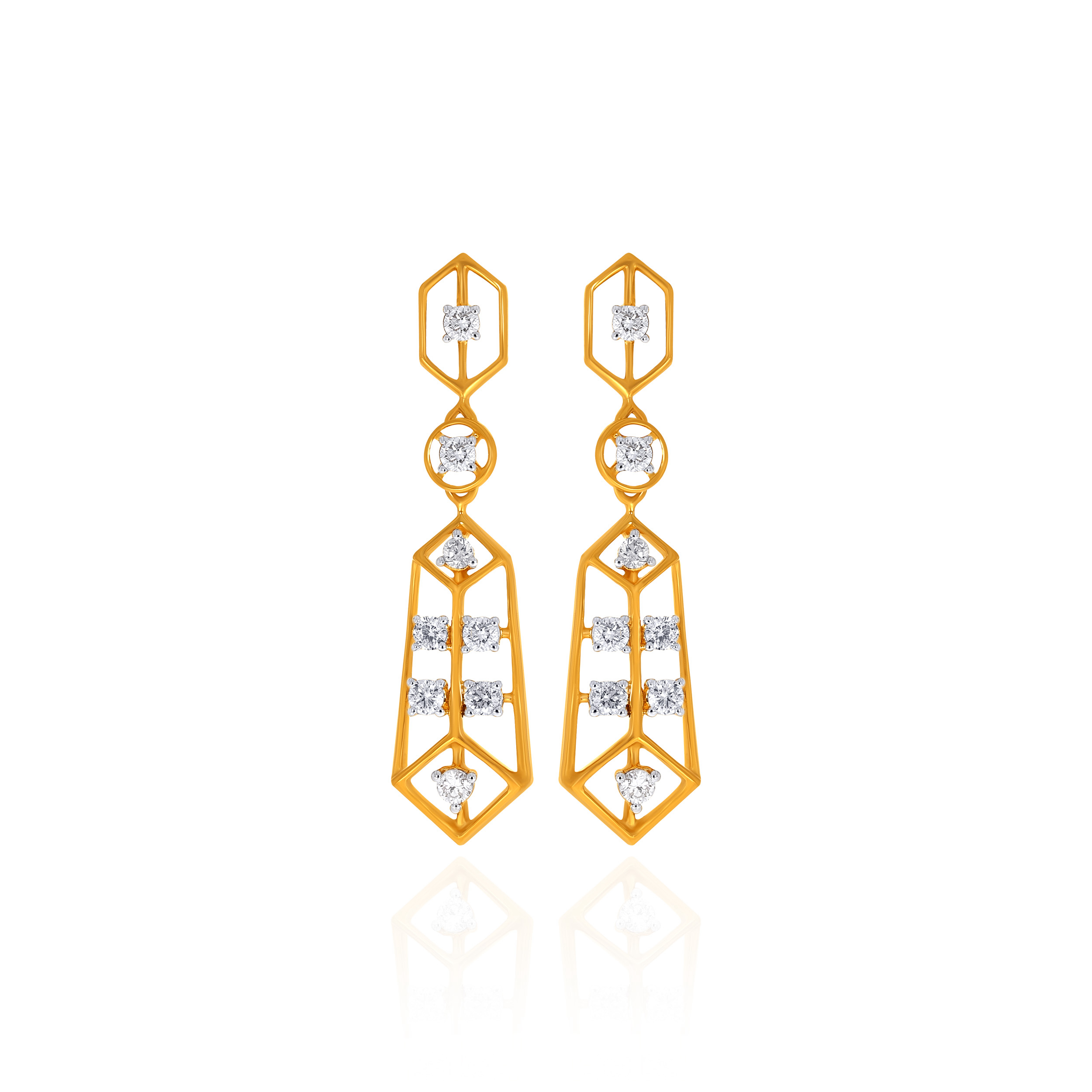 Lucent Outline Diamond Earrings - Senco Gold and Diamonds