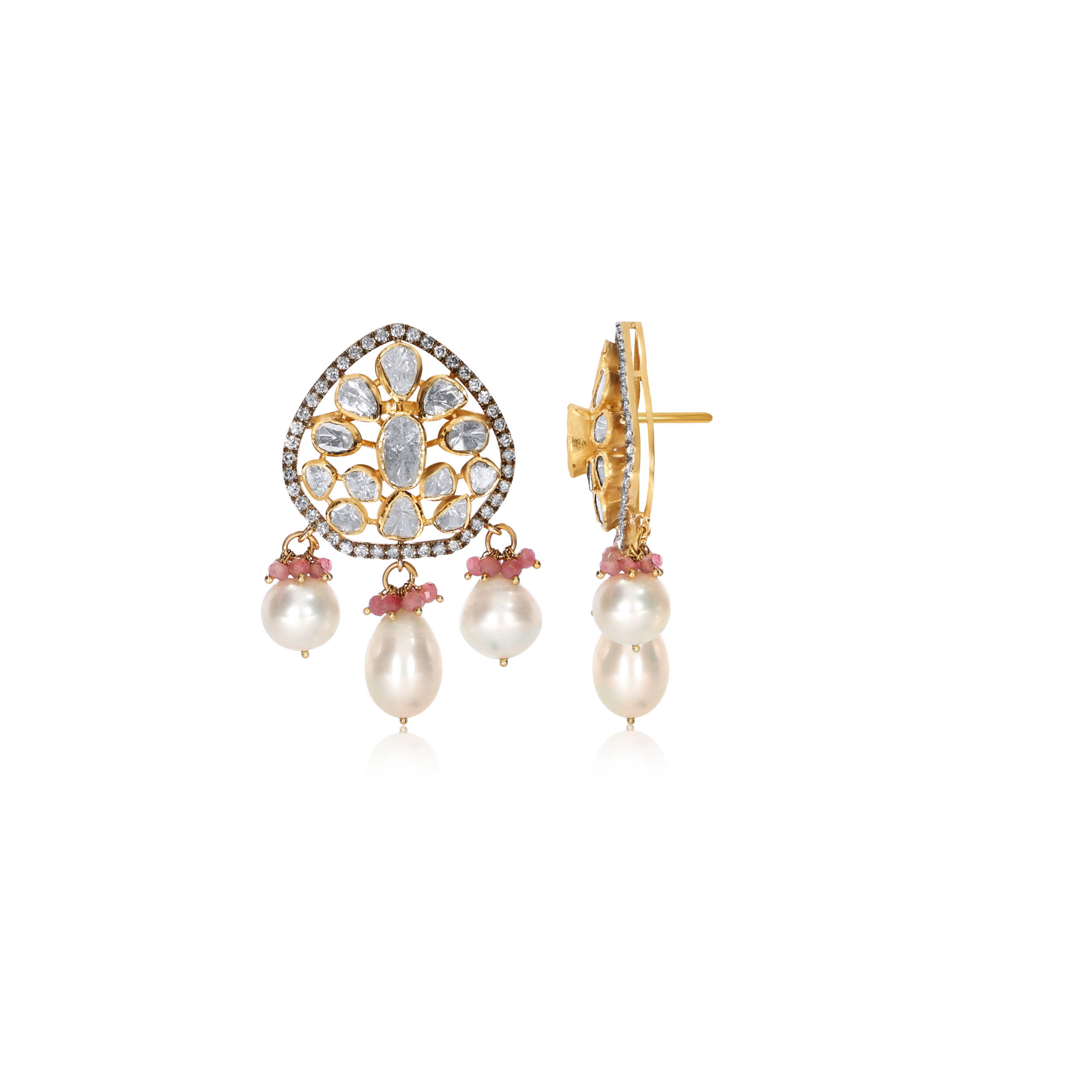 Eternal Brilliance Polki Diamond Studs - Senco Gold and Diamonds