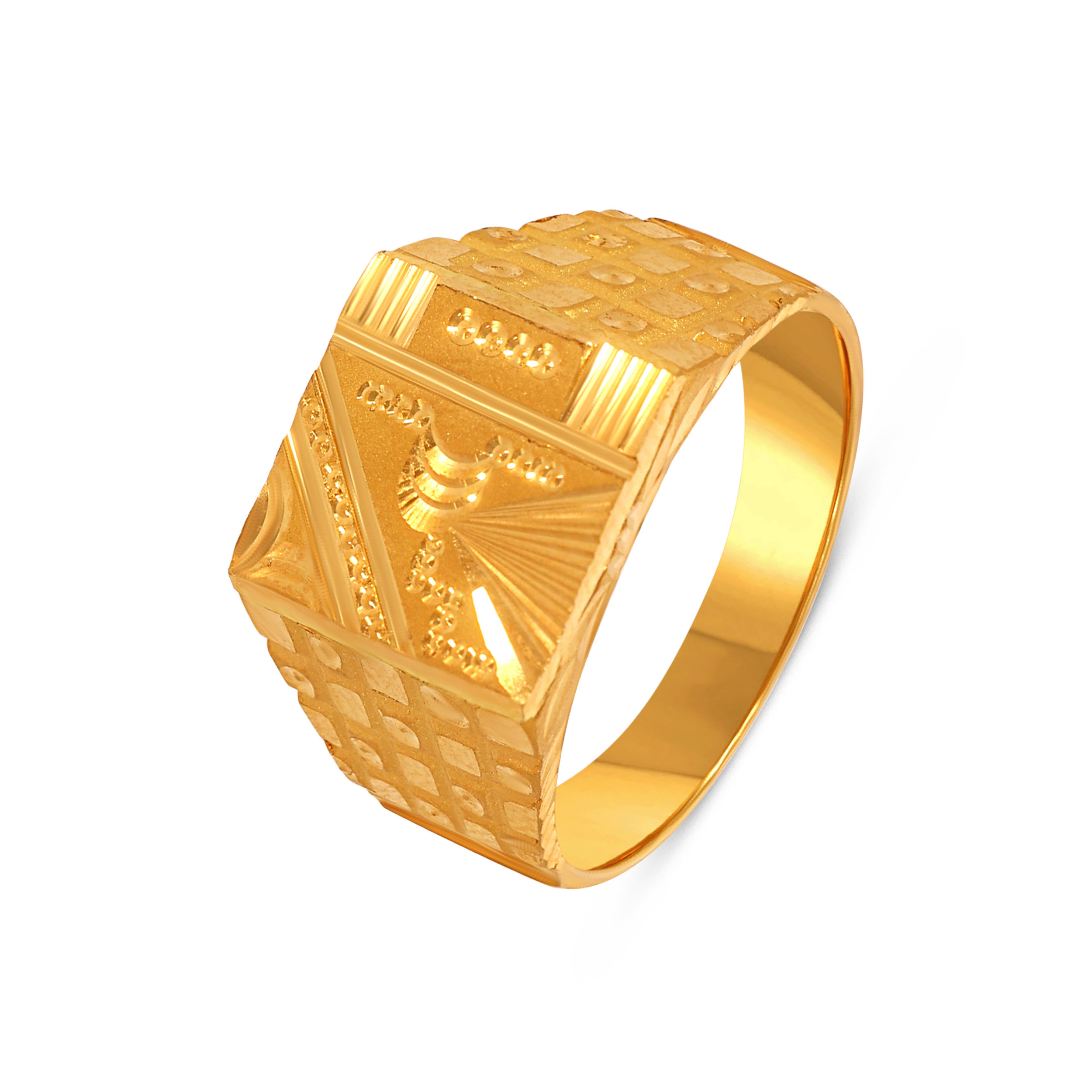22K Yellow Gold Men's Ring  - GGR-D000213356 - Senco Gold and Diamonds