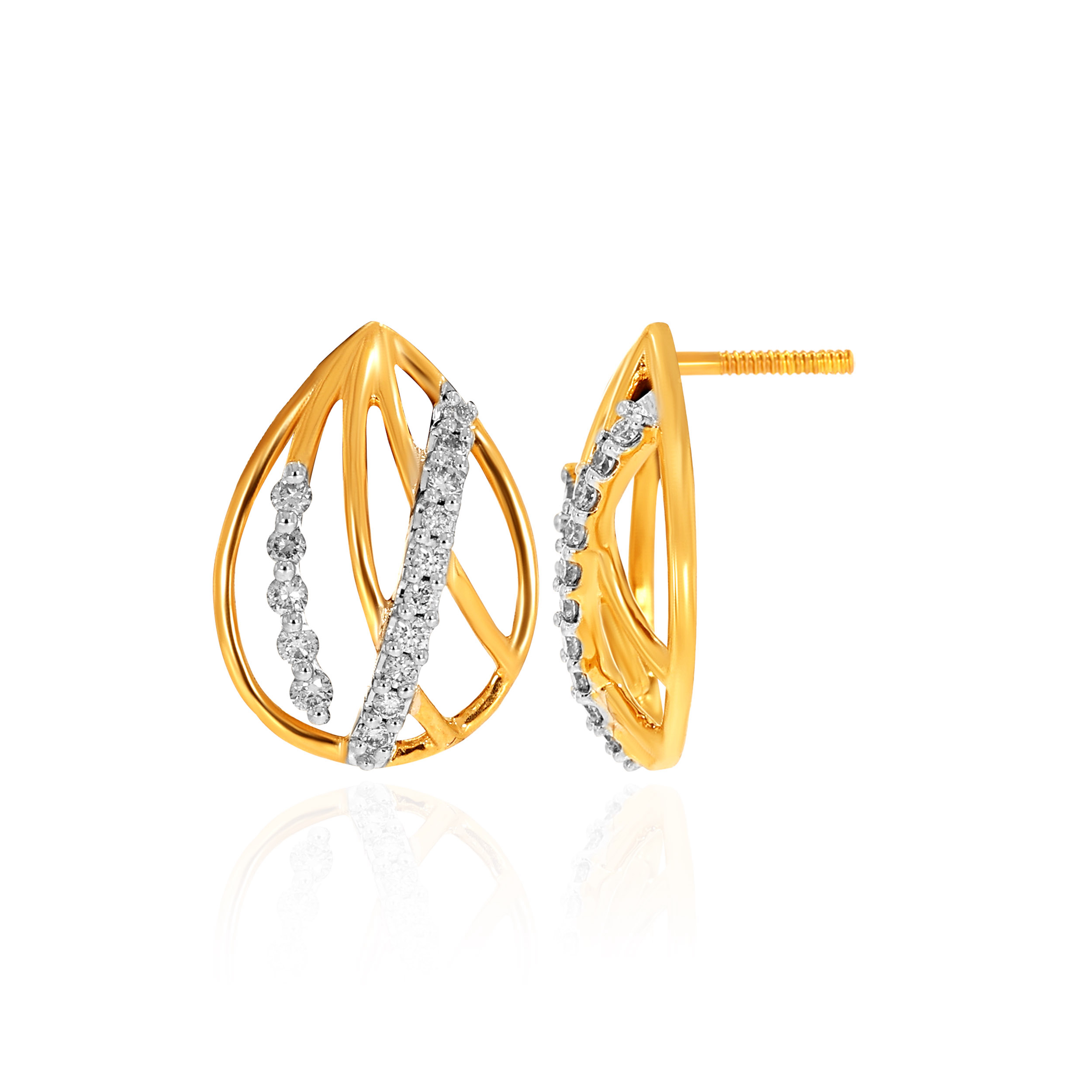 Dewdrop Gleam Diamond Studs - Senco Gold and Diamonds
