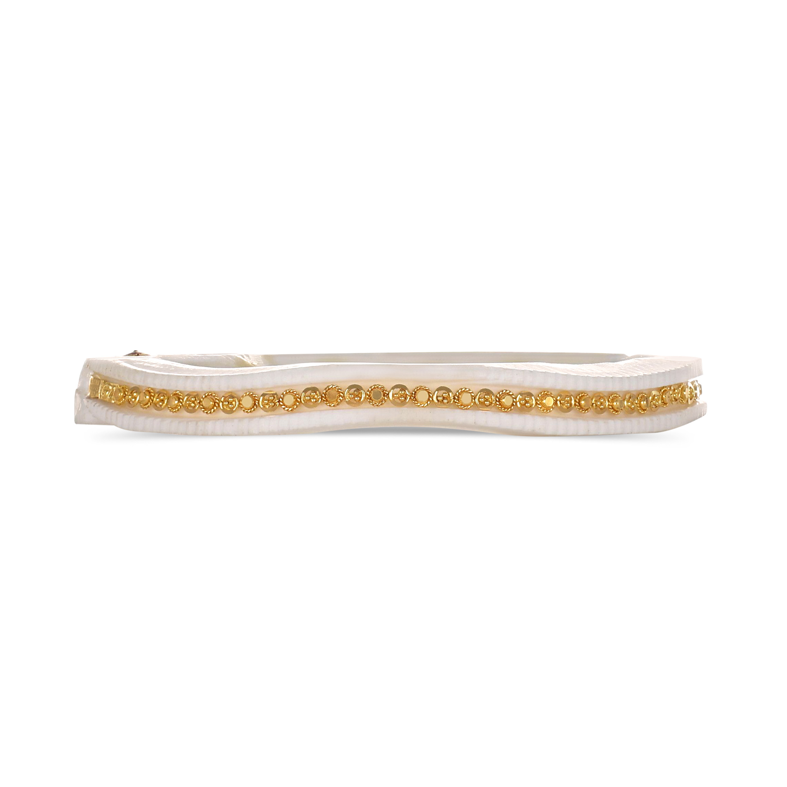 Dual Aura Gold Sankha Bangle - Senco Gold and Diamonds