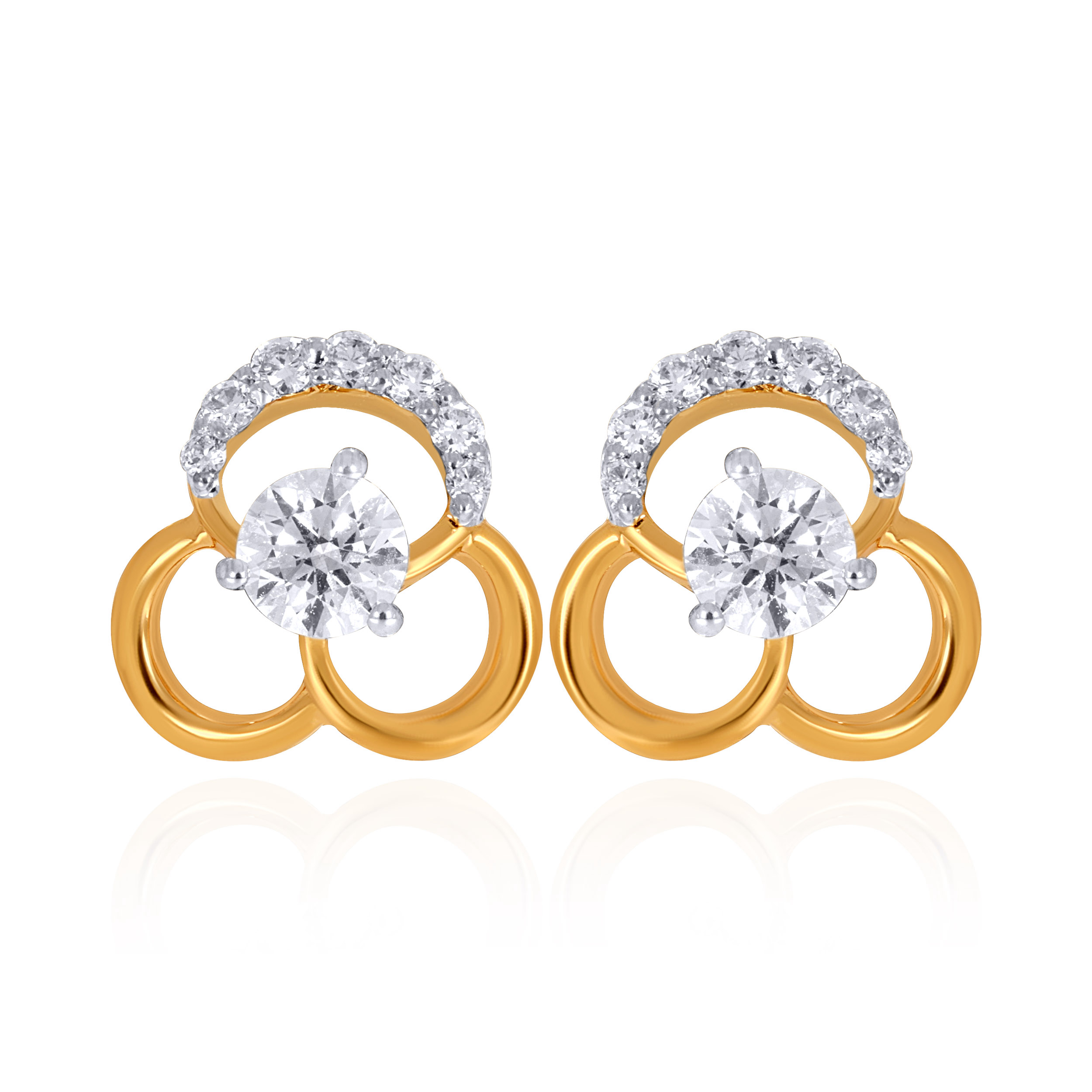 Luna Arc Diamond Studs - Senco Gold and Diamonds