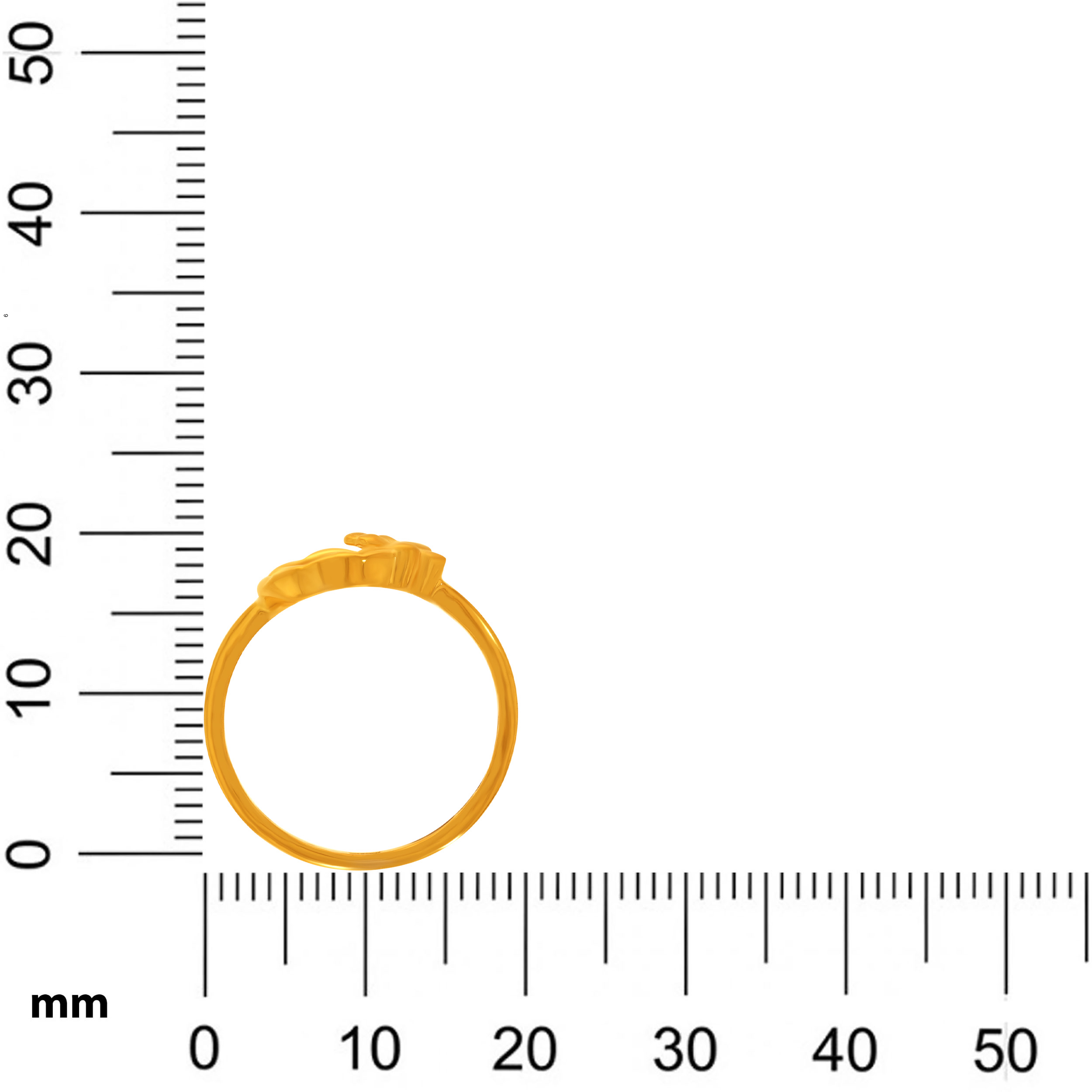 Petite Blossom Loop Gold Ring - Senco Gold and Diamonds