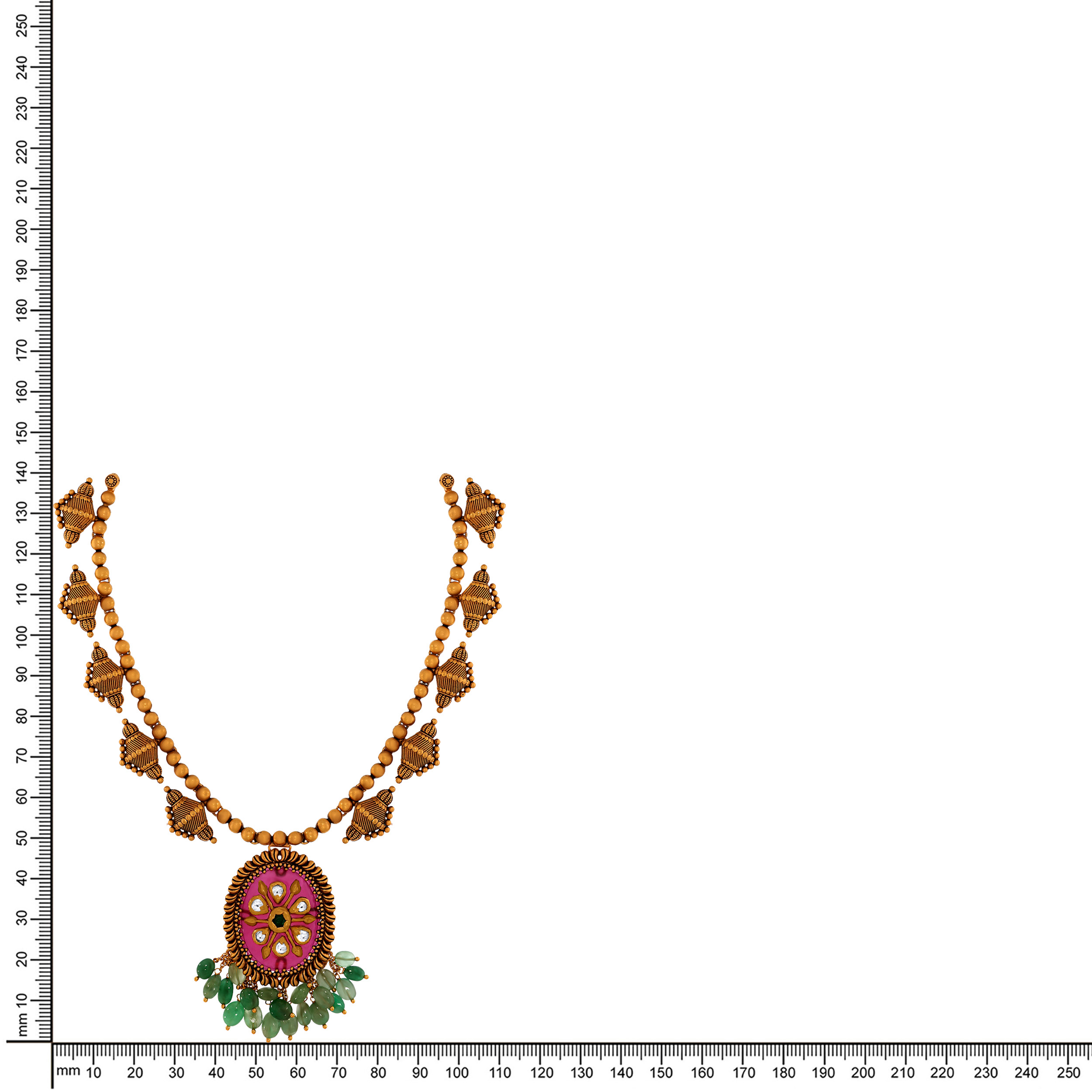 22K Yellow Gold Kundan Necklace-GN-D000788420 - Senco Gold and Diamonds