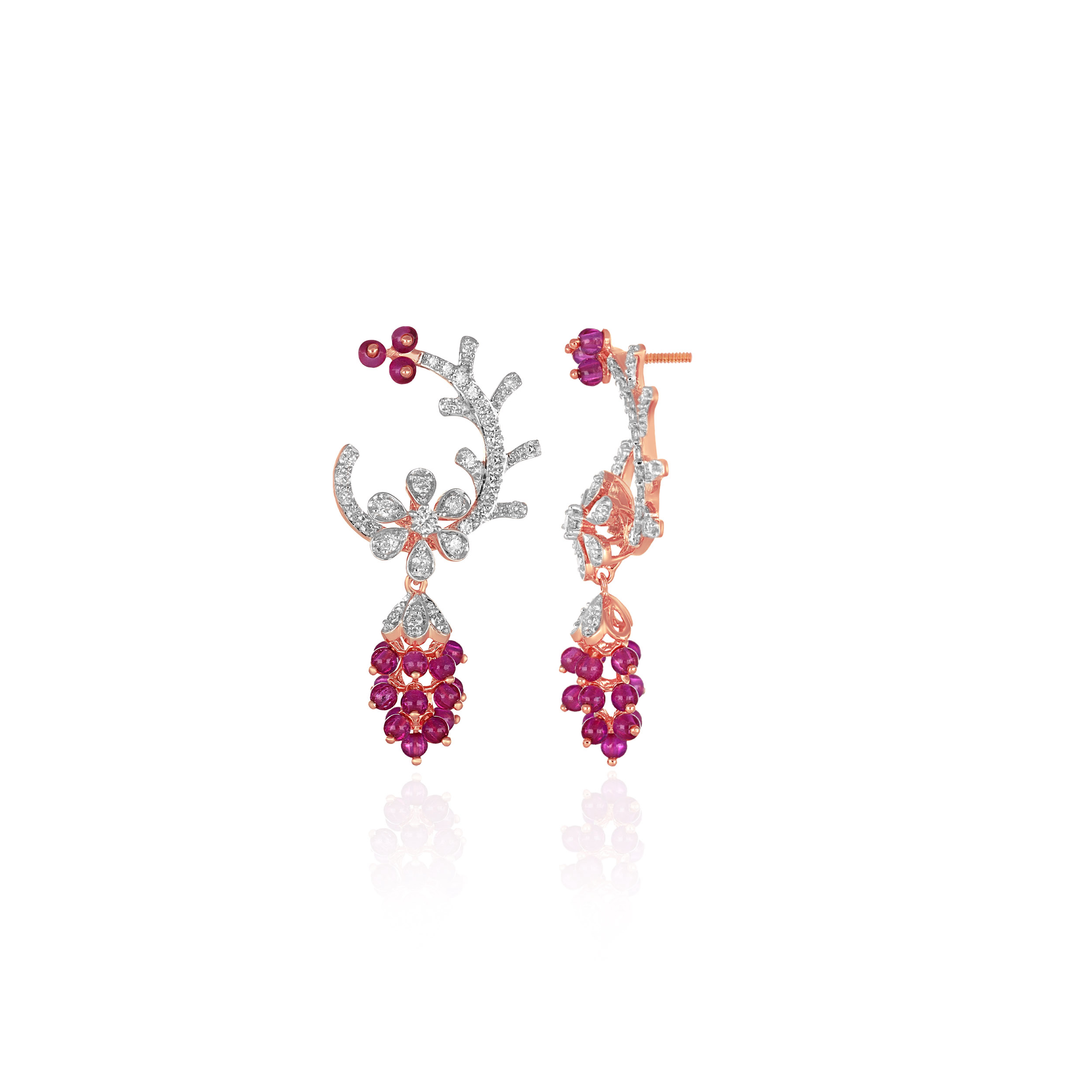 Twisted Vine Diamond Earrings - Senco Gold and Diamonds