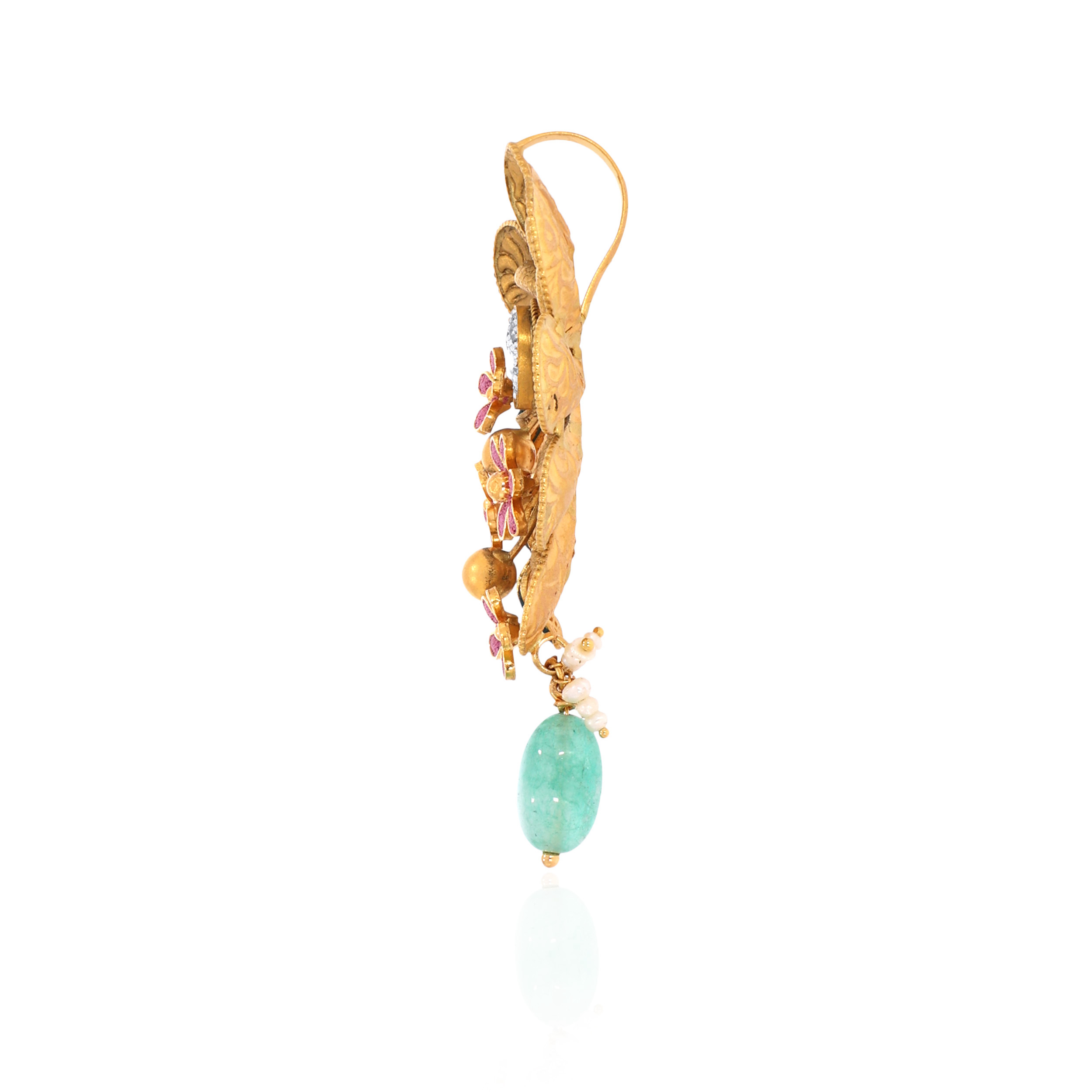 22K Yellow Gold Kundan Pendant-GPN-D000765110 - Senco Gold and Diamonds