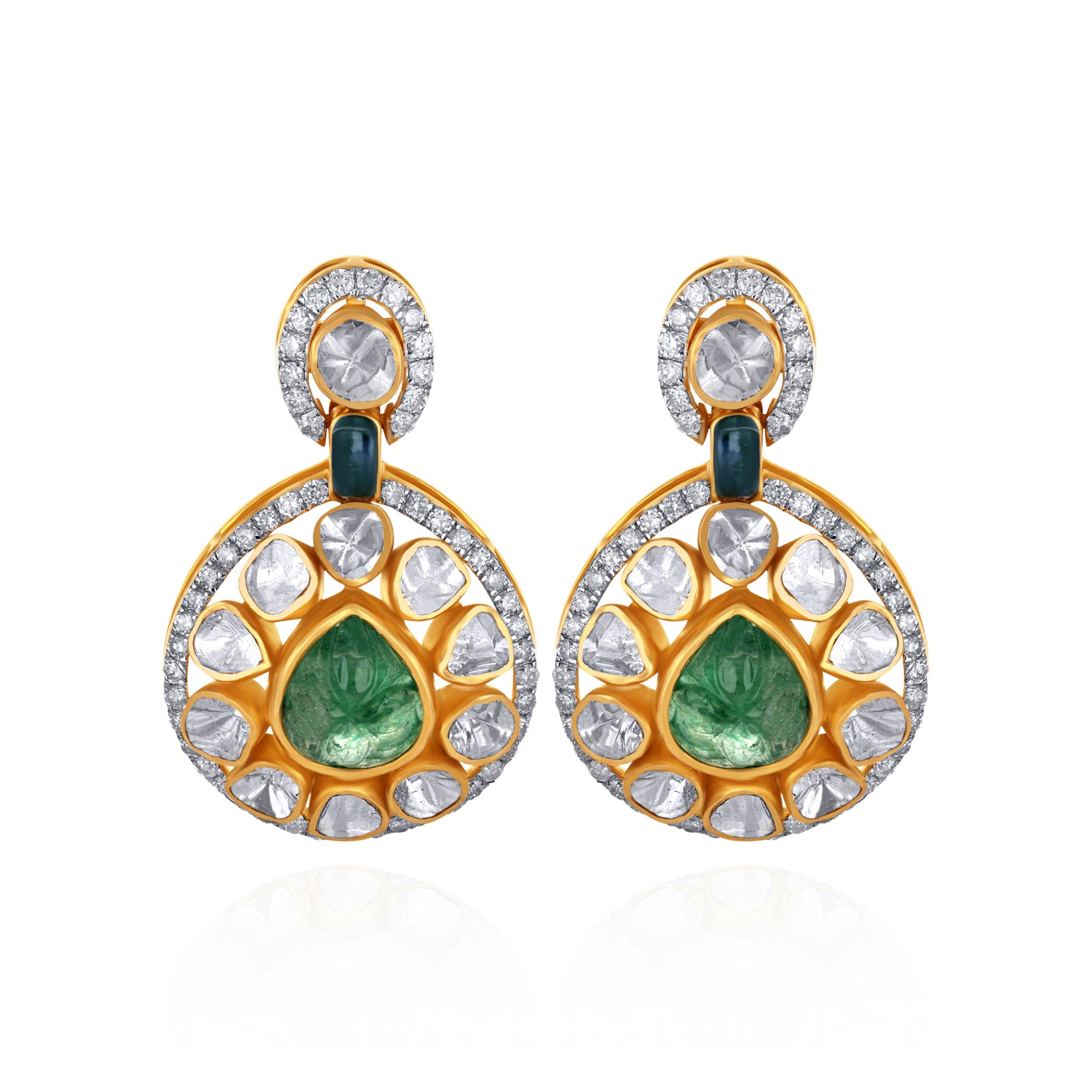 Chromatic Artistry Diamond Drop Earrings - Senco Gold and Diamonds