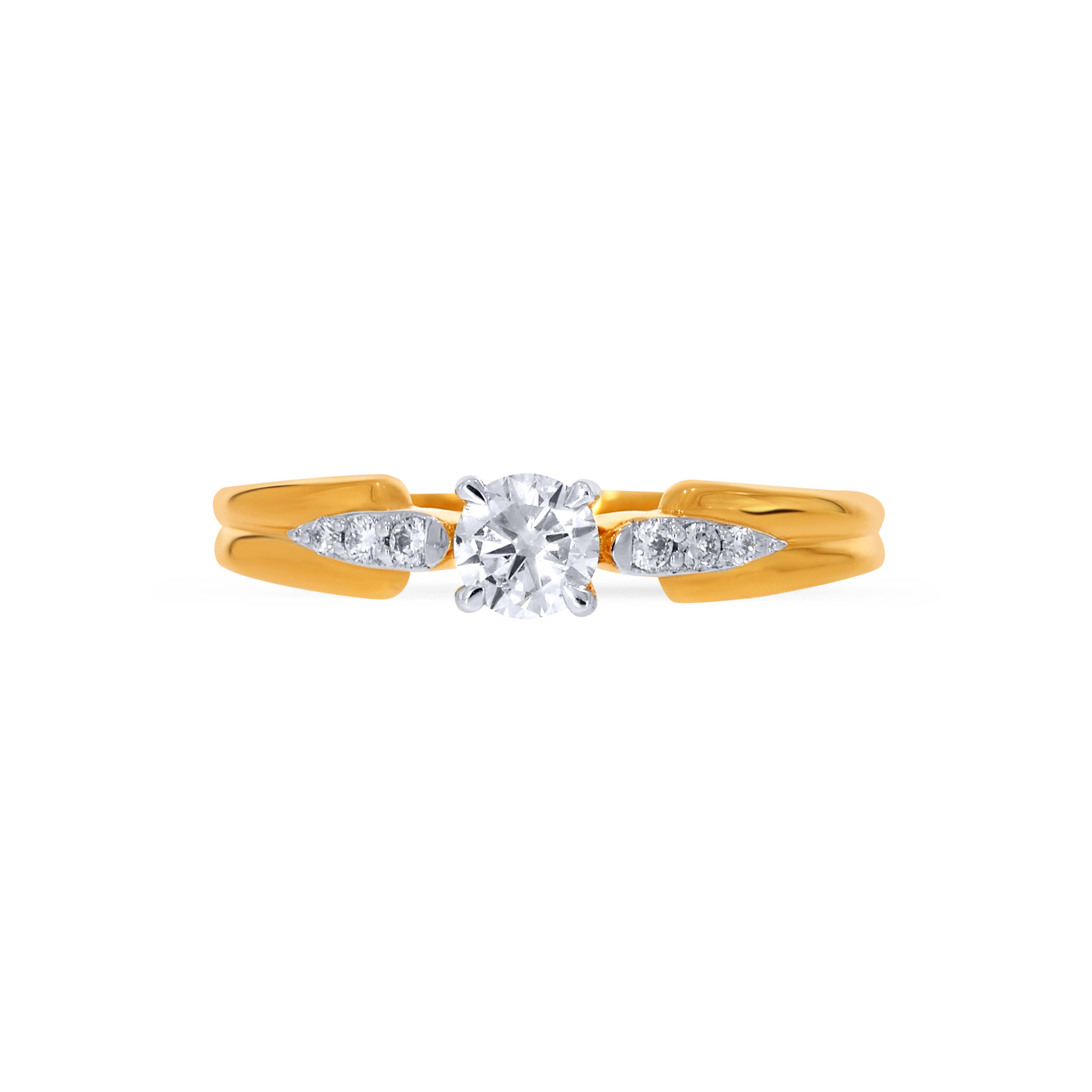 18K Yellow Gold Solitaire Ring-DLR-D000731822 - Senco Gold and Diamonds