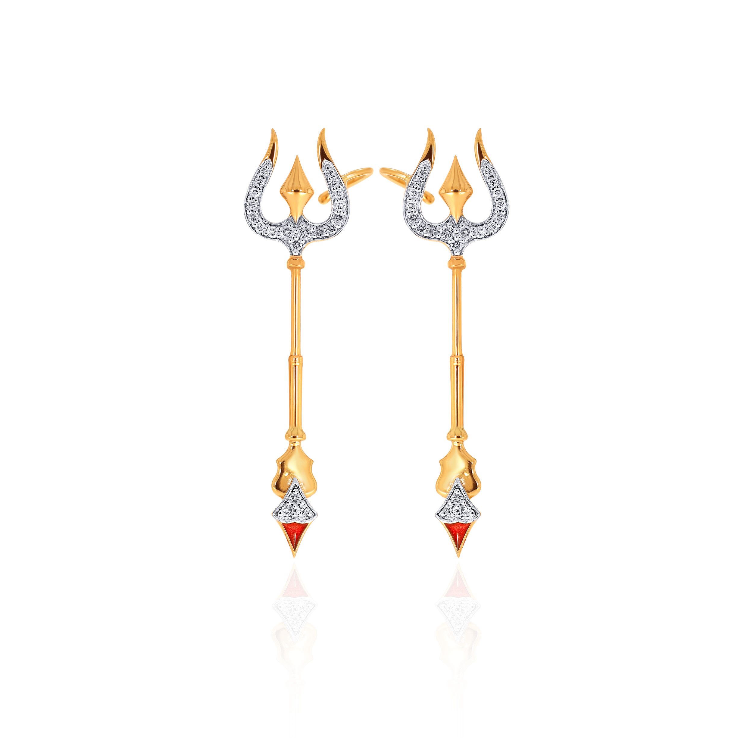 18K Yellow Gold Diamond Earrings-DT-D000784438 - Senco Gold and Diamonds