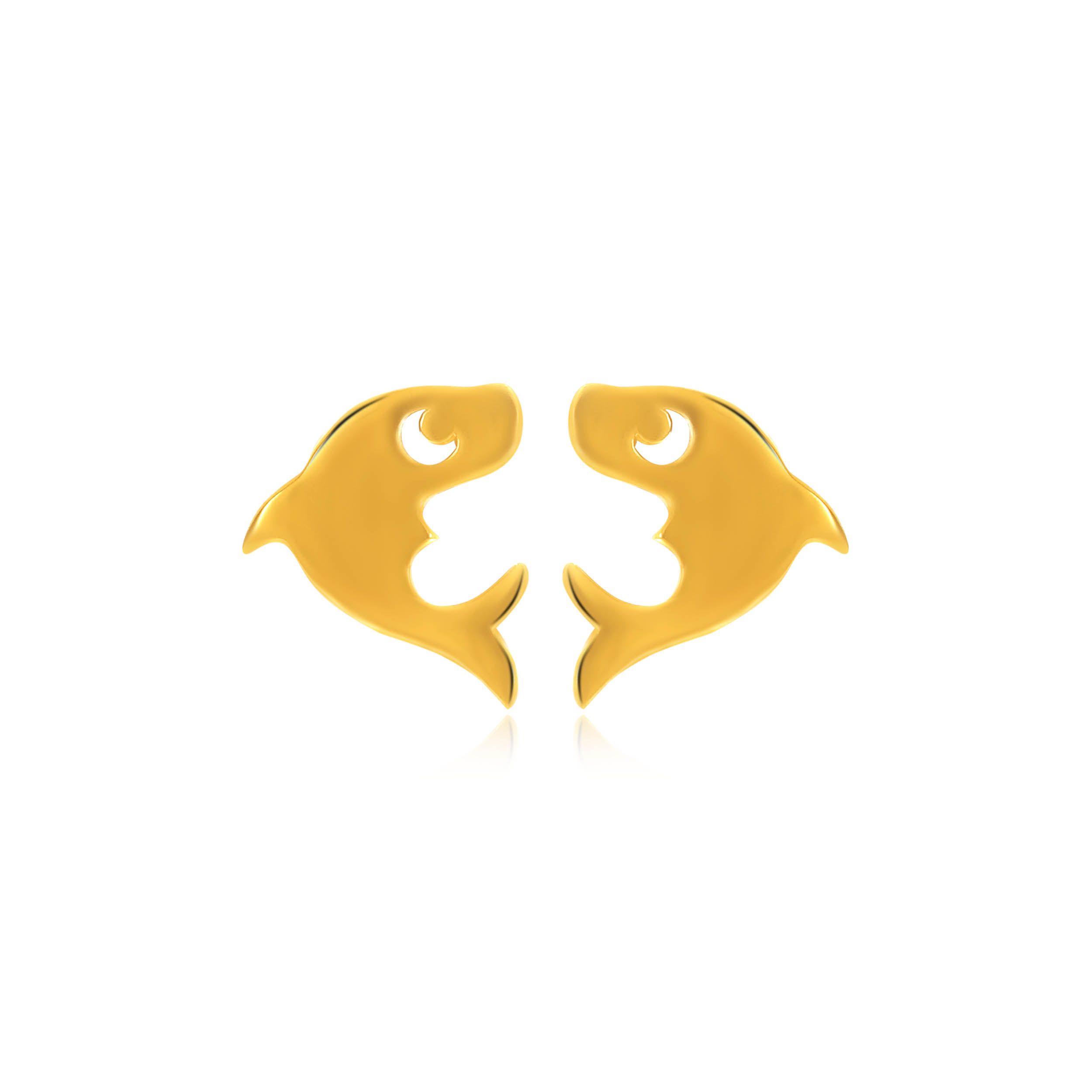 Mermaid's Dolphin Kids Gold Studs - Senco Gold and Diamonds