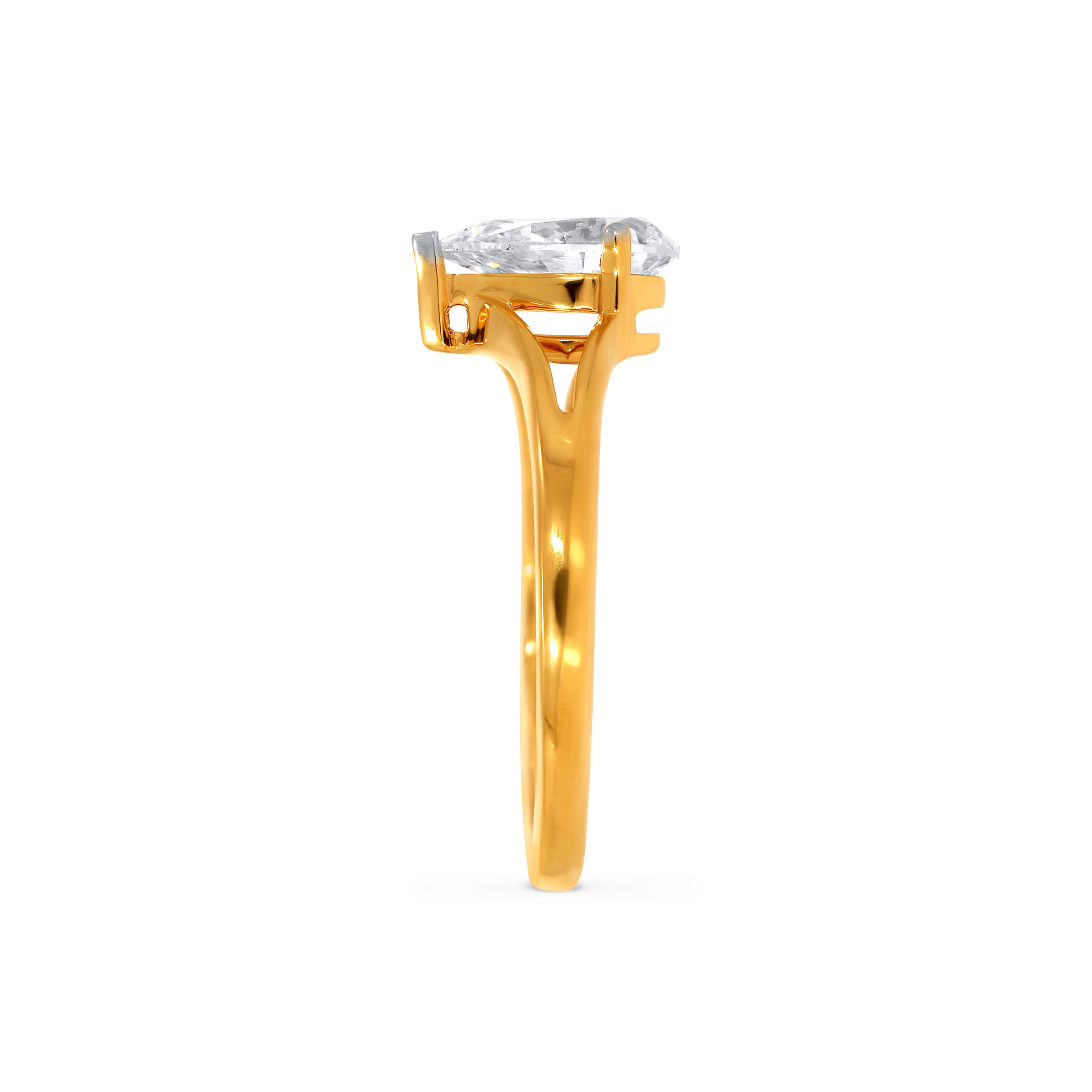18K Yellow Gold Solitaire Ring-DLR-D000755825 - Senco Gold and Diamonds
