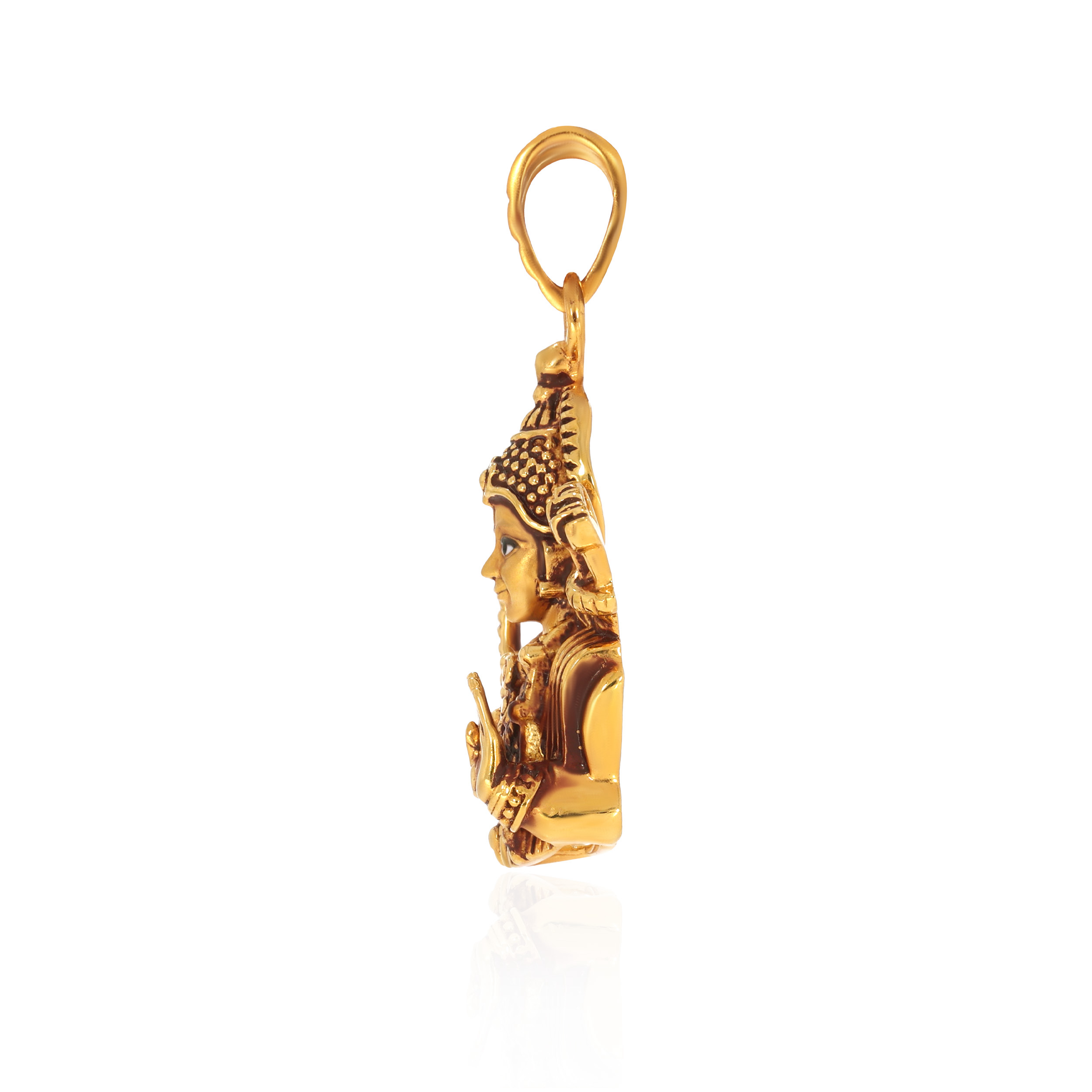 Rama Blessings Antique Gold Pendant - Senco Gold and Diamonds
