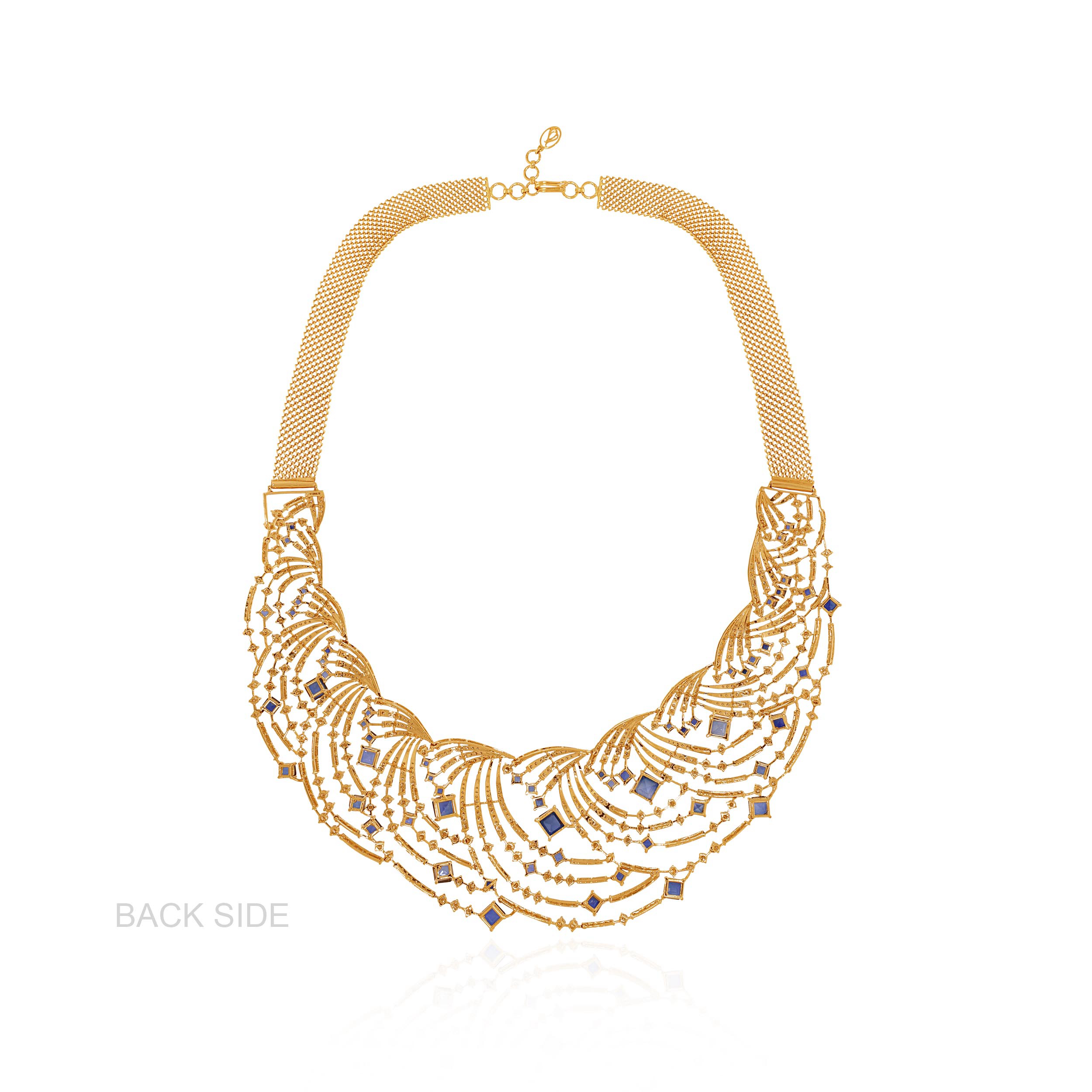 Gilded Wave Diamond Gold Necklace - Senco Gold and Diamonds