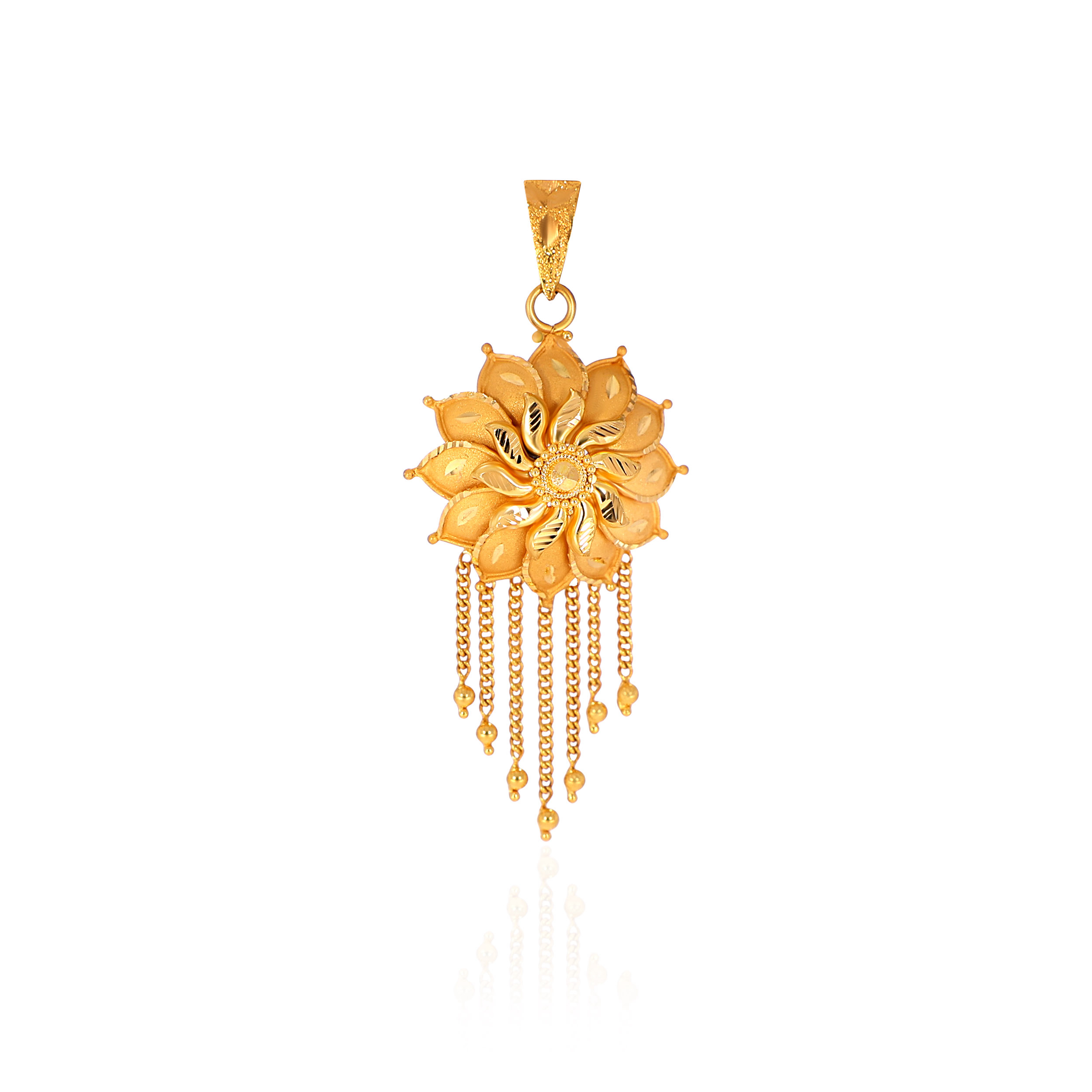 Floral Fusion Gold Pendant - Senco Gold and Diamonds