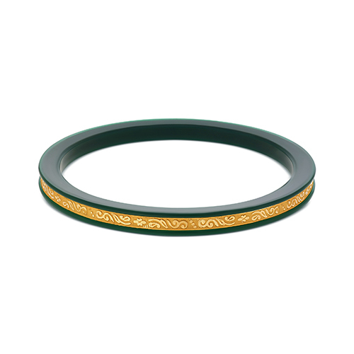 Evergreen Vow Gold Pola Bangle - Senco Gold and Diamonds