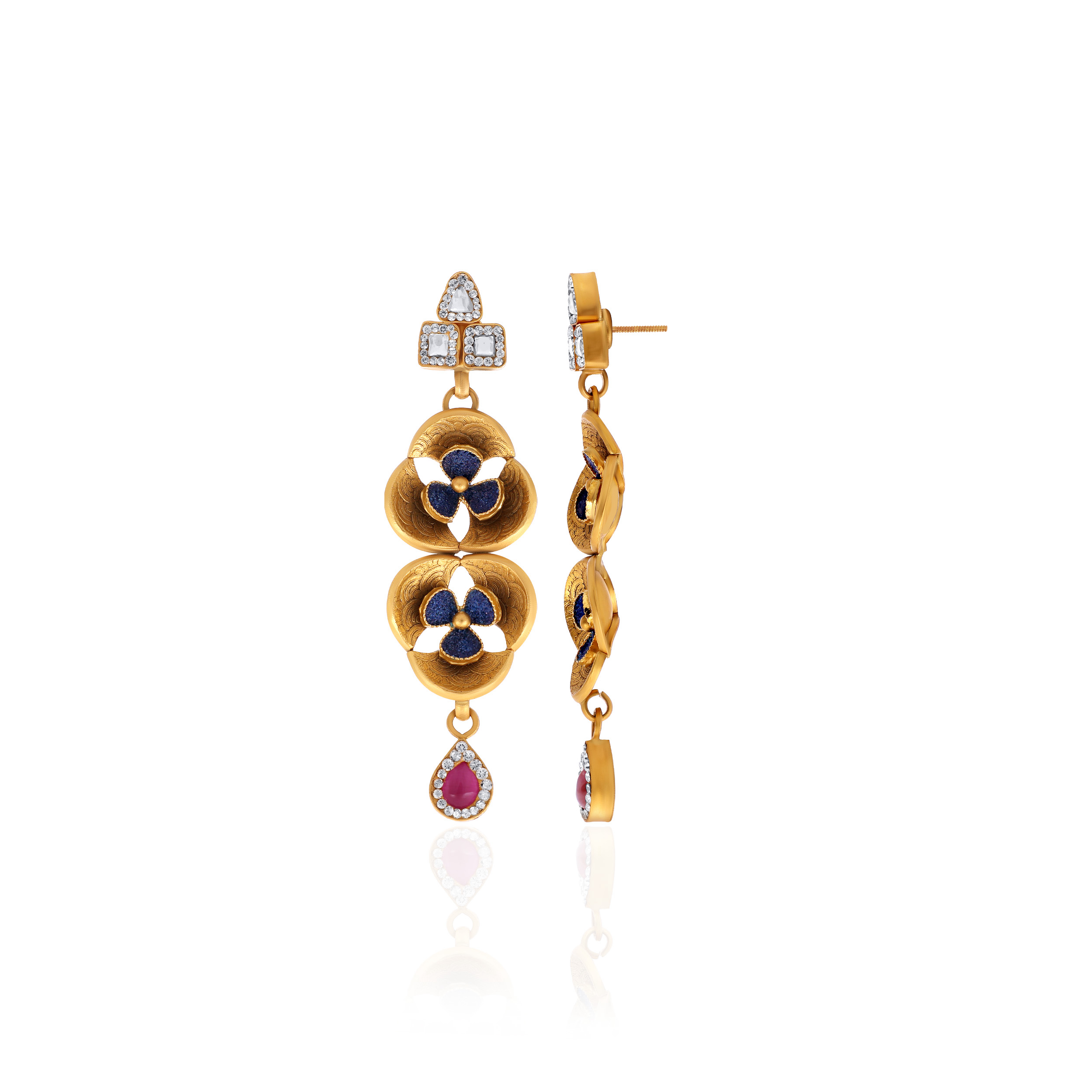 22K Yellow Gold Earrings-GPGN-D000760634 - Senco Gold and Diamonds