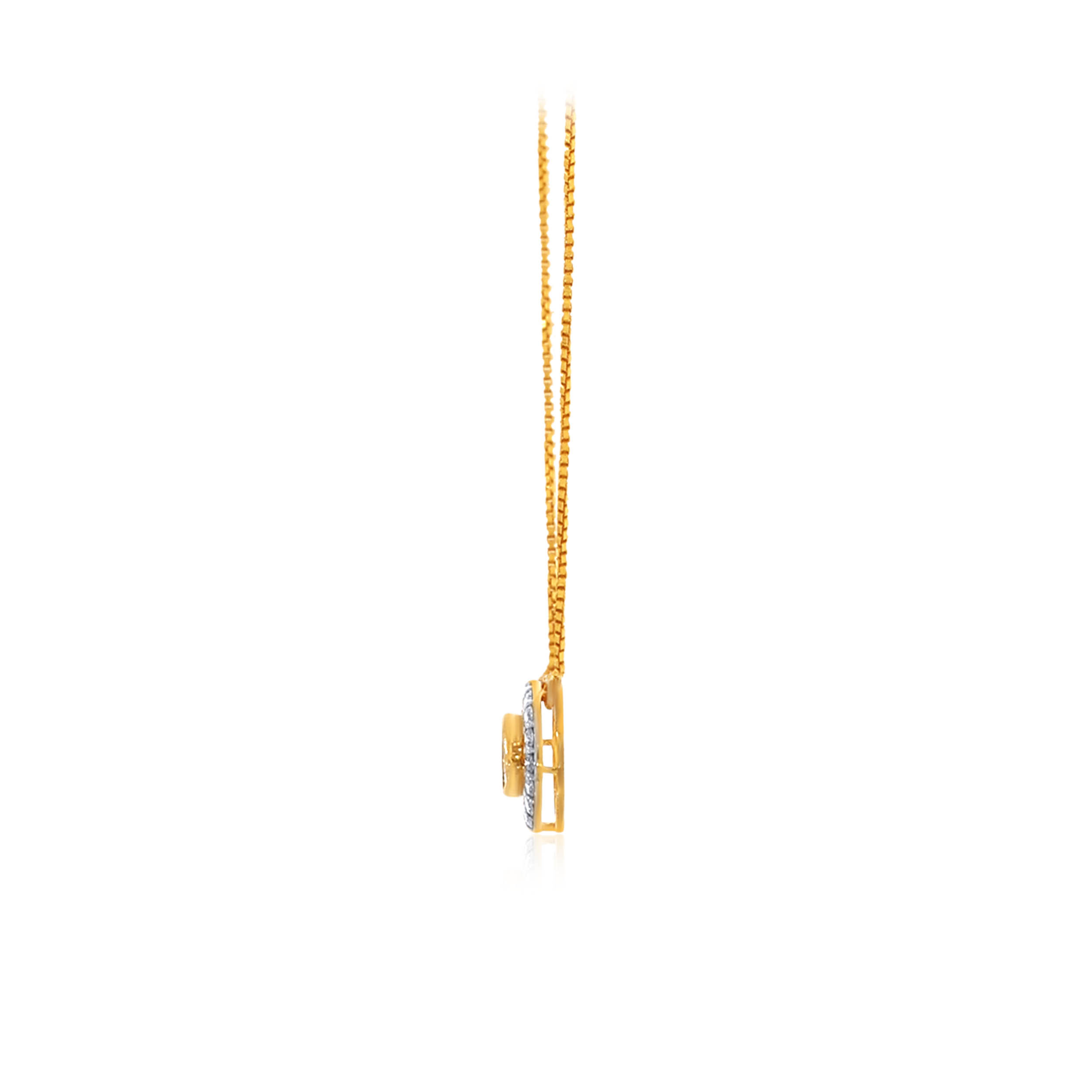 Spherical Splendour Polki Diamond Chain Pendant - Senco Gold and Diamonds