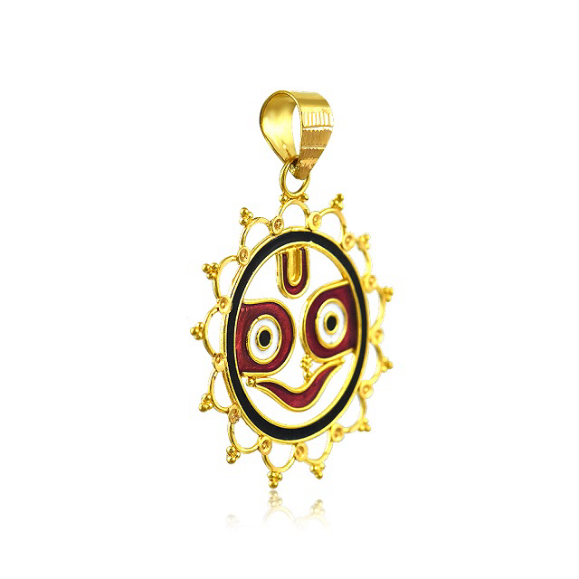 Shine of Jagannath Gold Pendant - Senco Gold and Diamonds