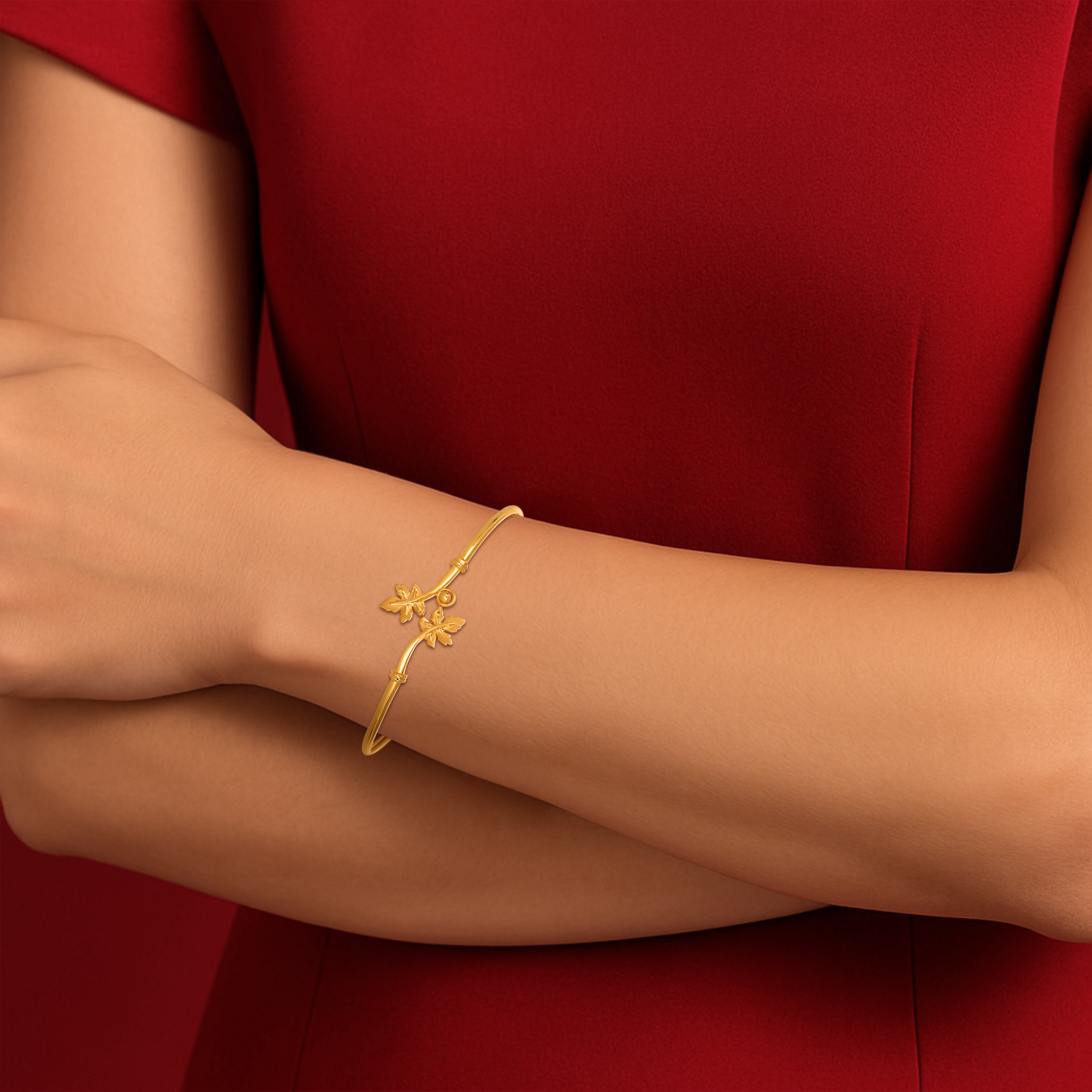 Vineleaf Overlap Gold Chur - Senco Gold and Diamonds