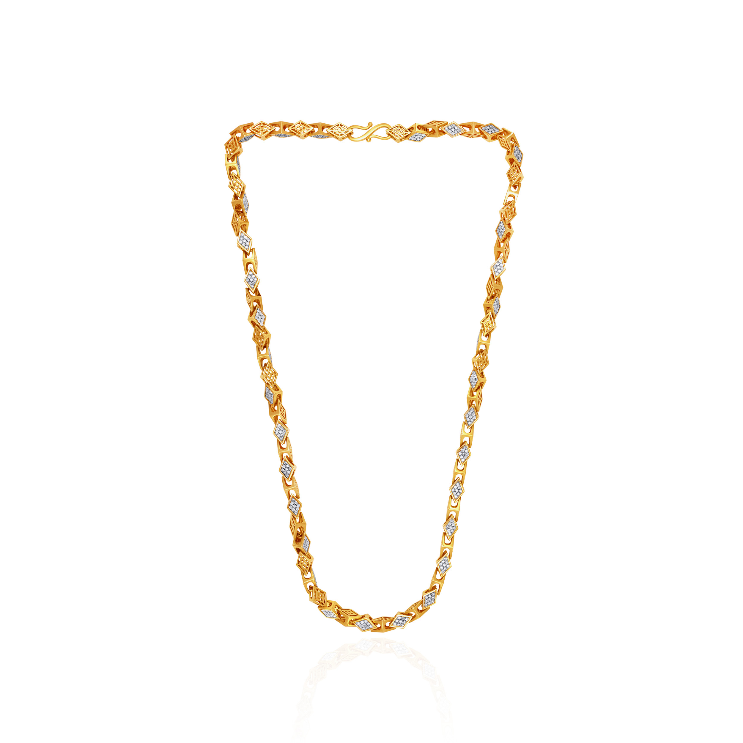 Noir Rhombus Signature Men's Diamond Chain - Senco Gold and Diamonds