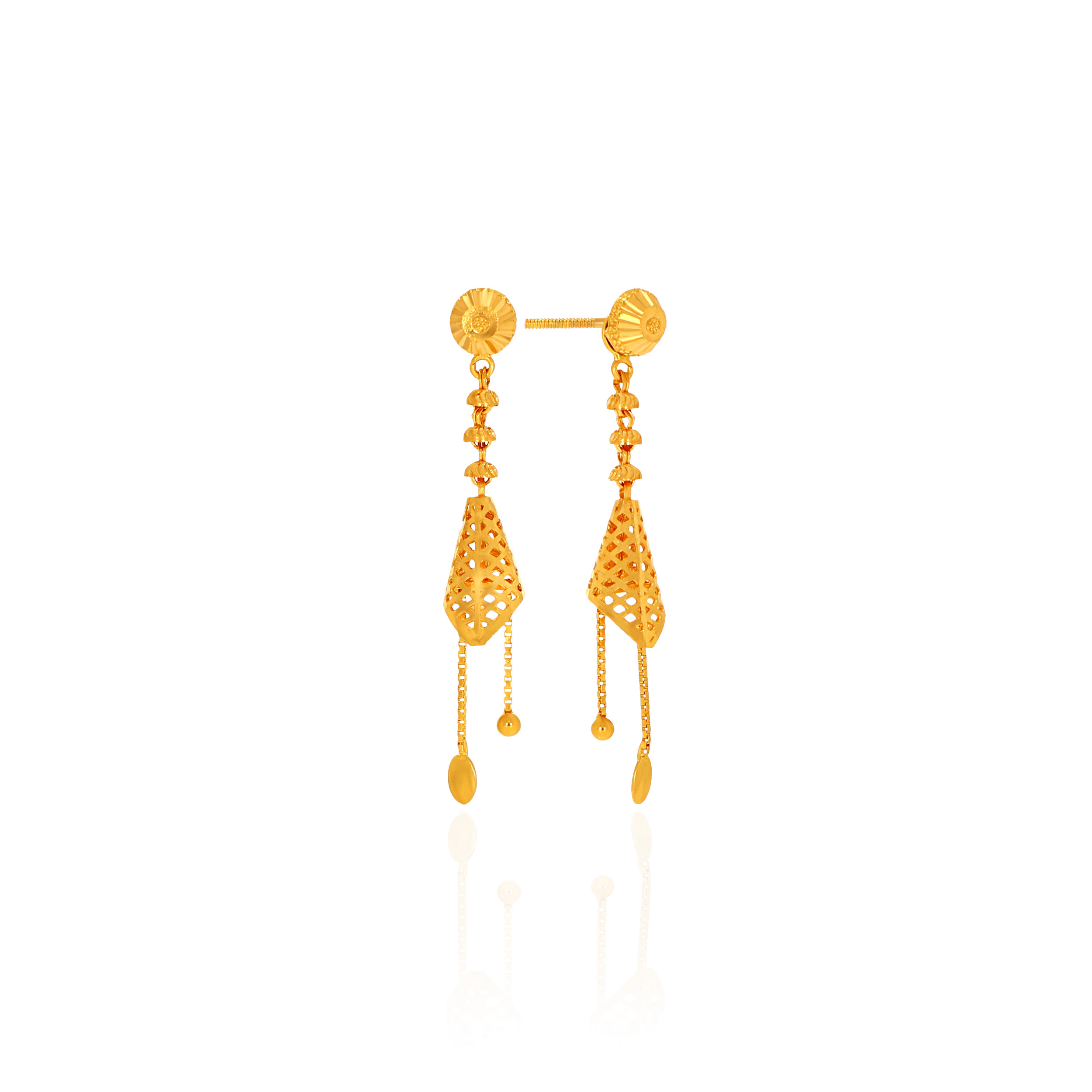 Sculpted Cascade Gold Earrings - Senco Gold and Diamonds