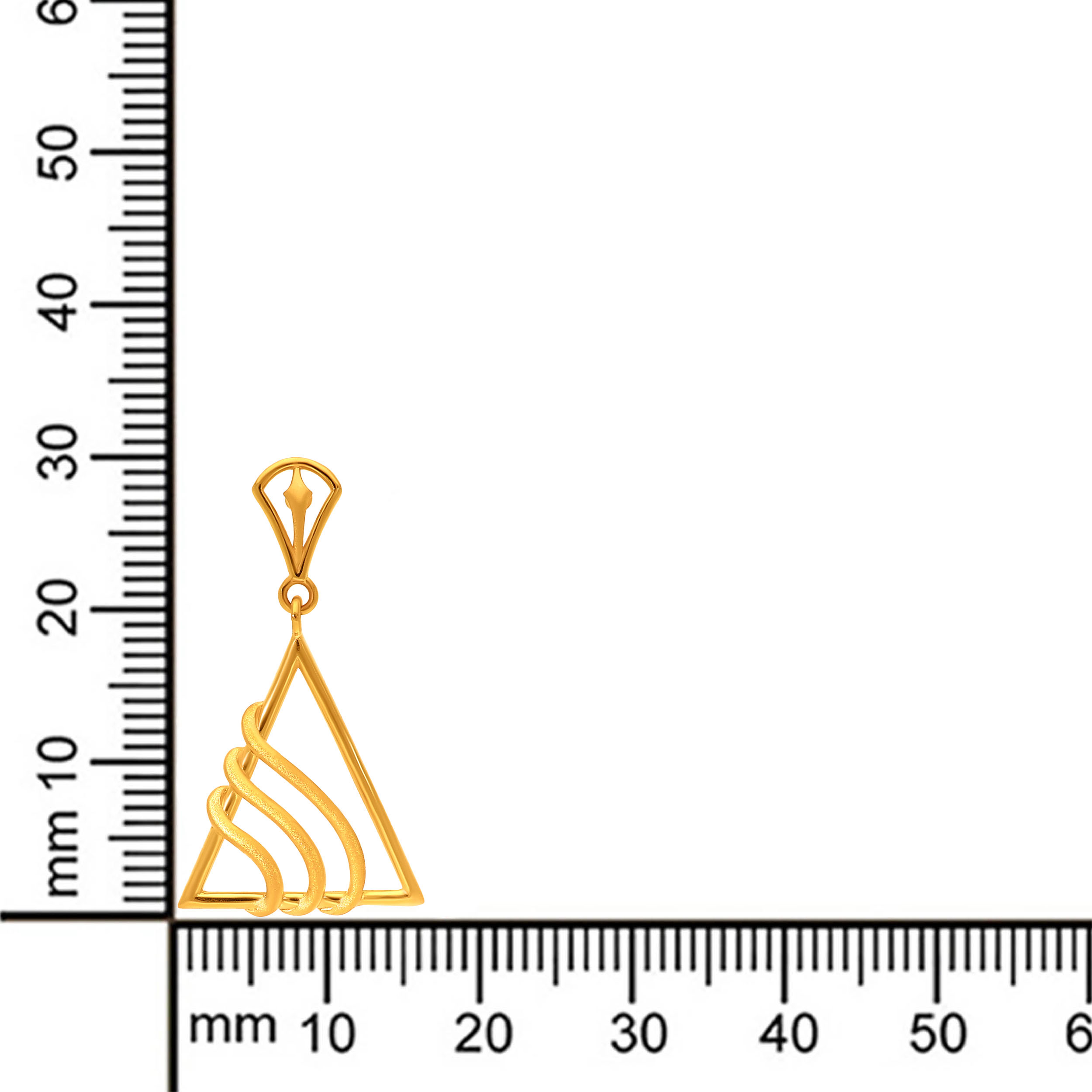 Apex Triangle Gold Drop Earrings - Senco Gold and Diamonds