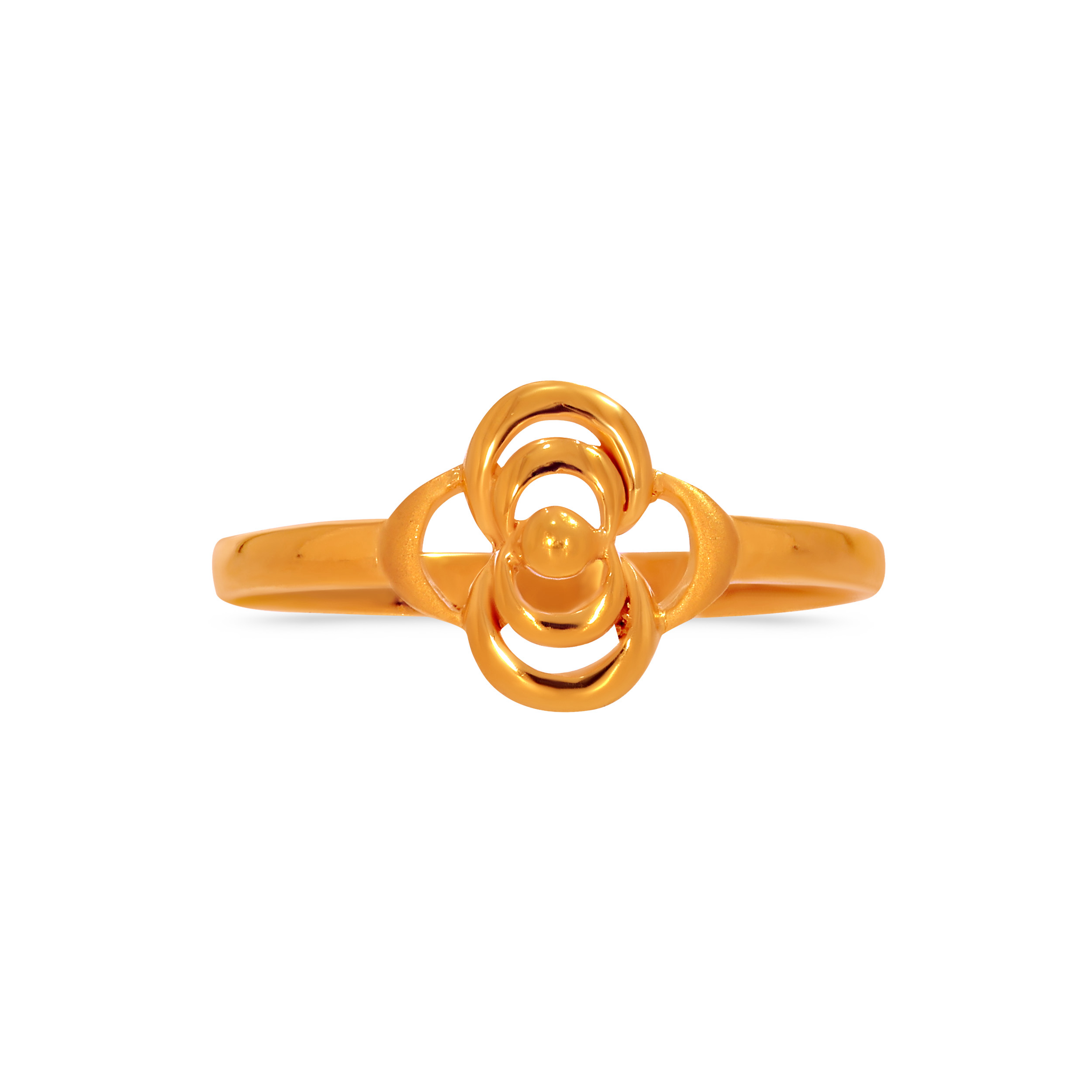 Spiral Flower Gold Ring - Senco Gold and Diamonds