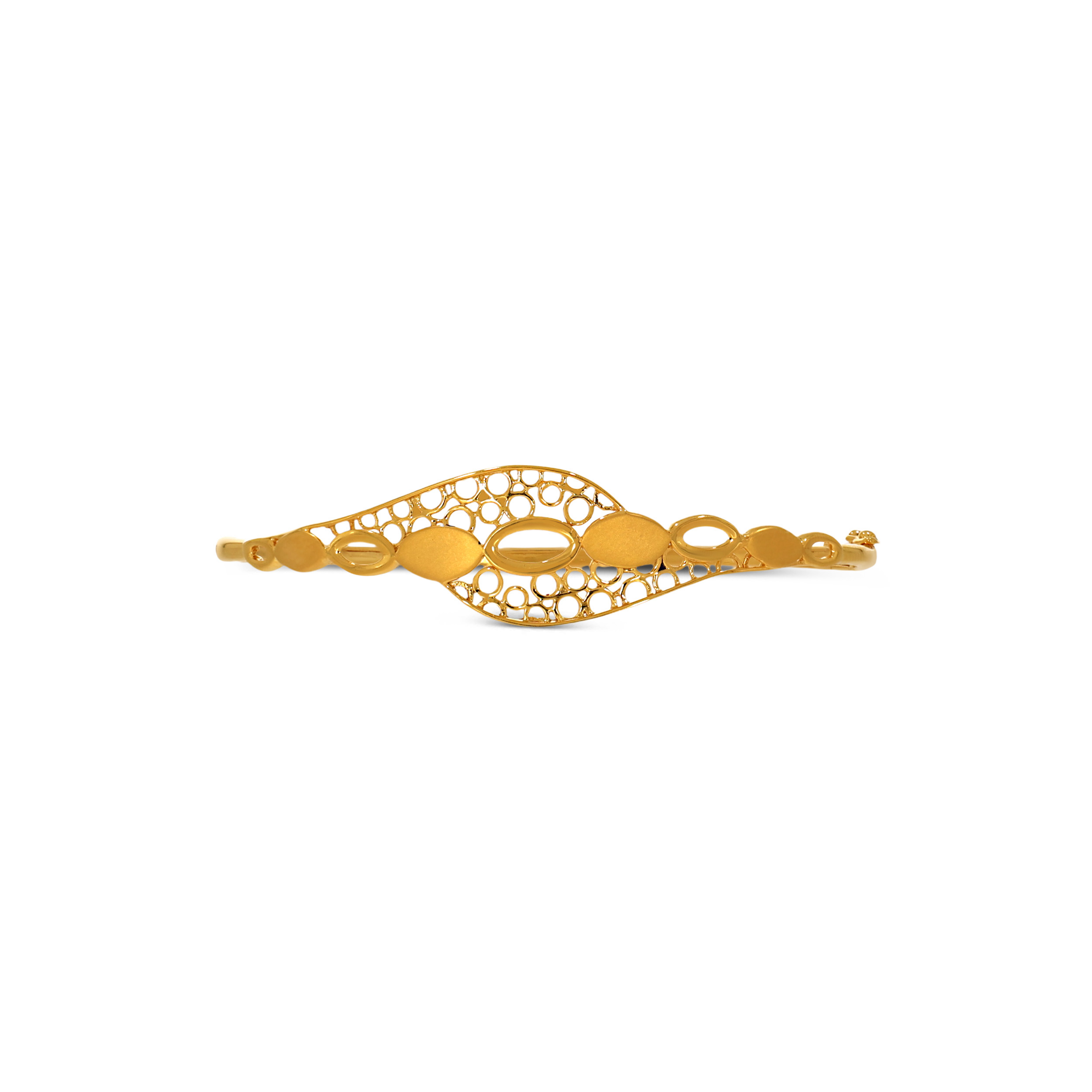Woven Current Gold Chur Bangle - Senco Gold and Diamonds