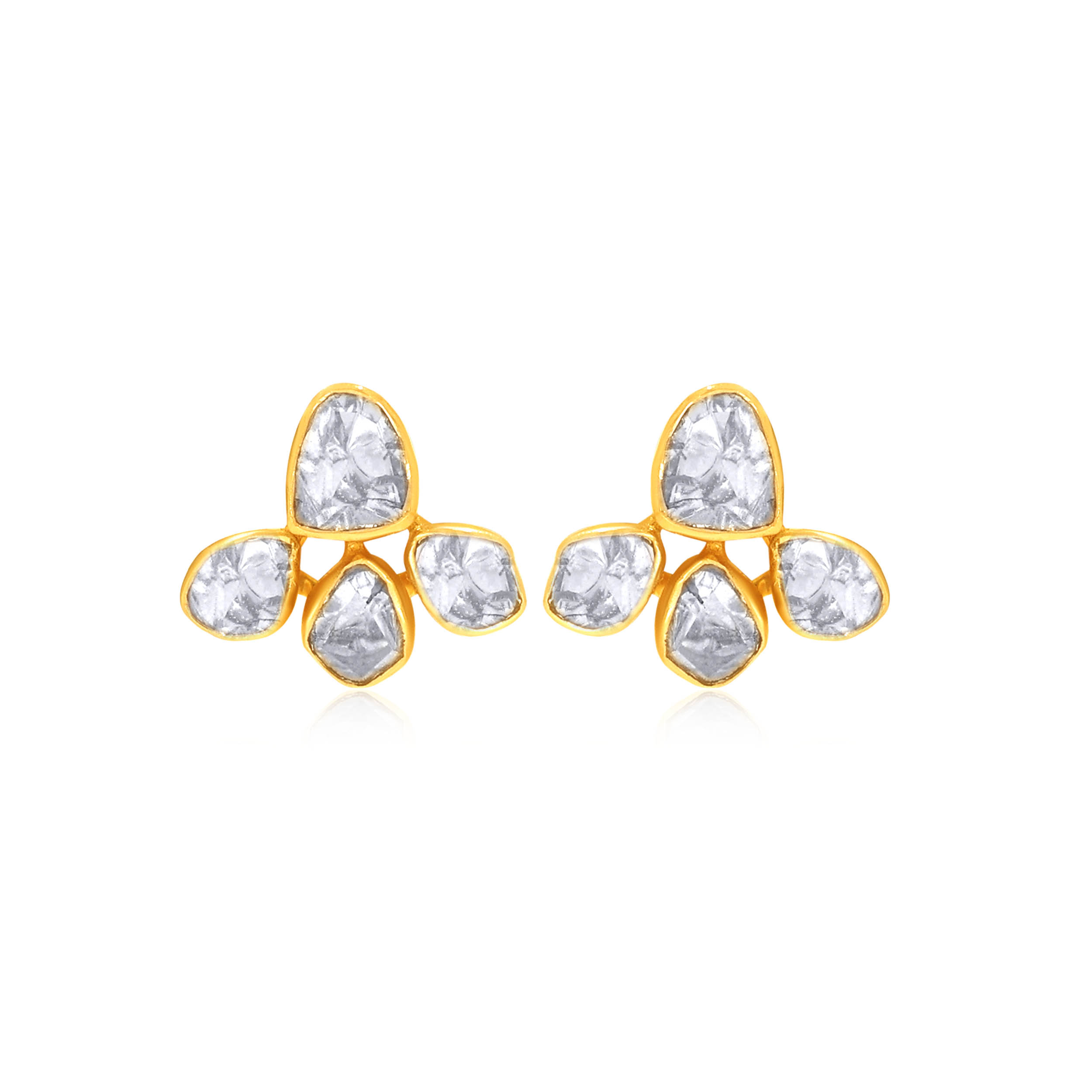 Celestial Grace Polki Studs - Senco Gold and Diamonds