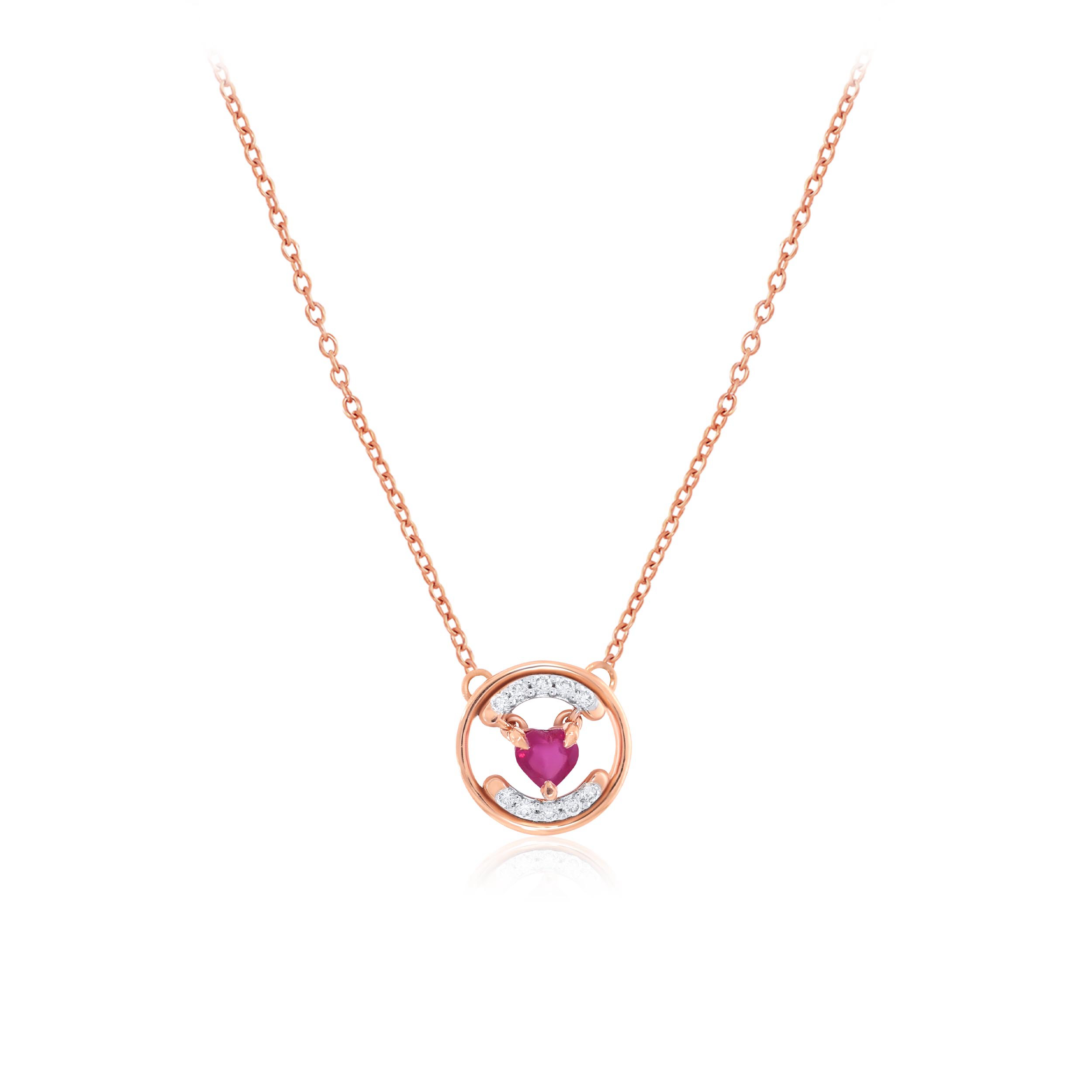 Loveable Heart Diamond Chain Pendant - Senco Gold and Diamonds