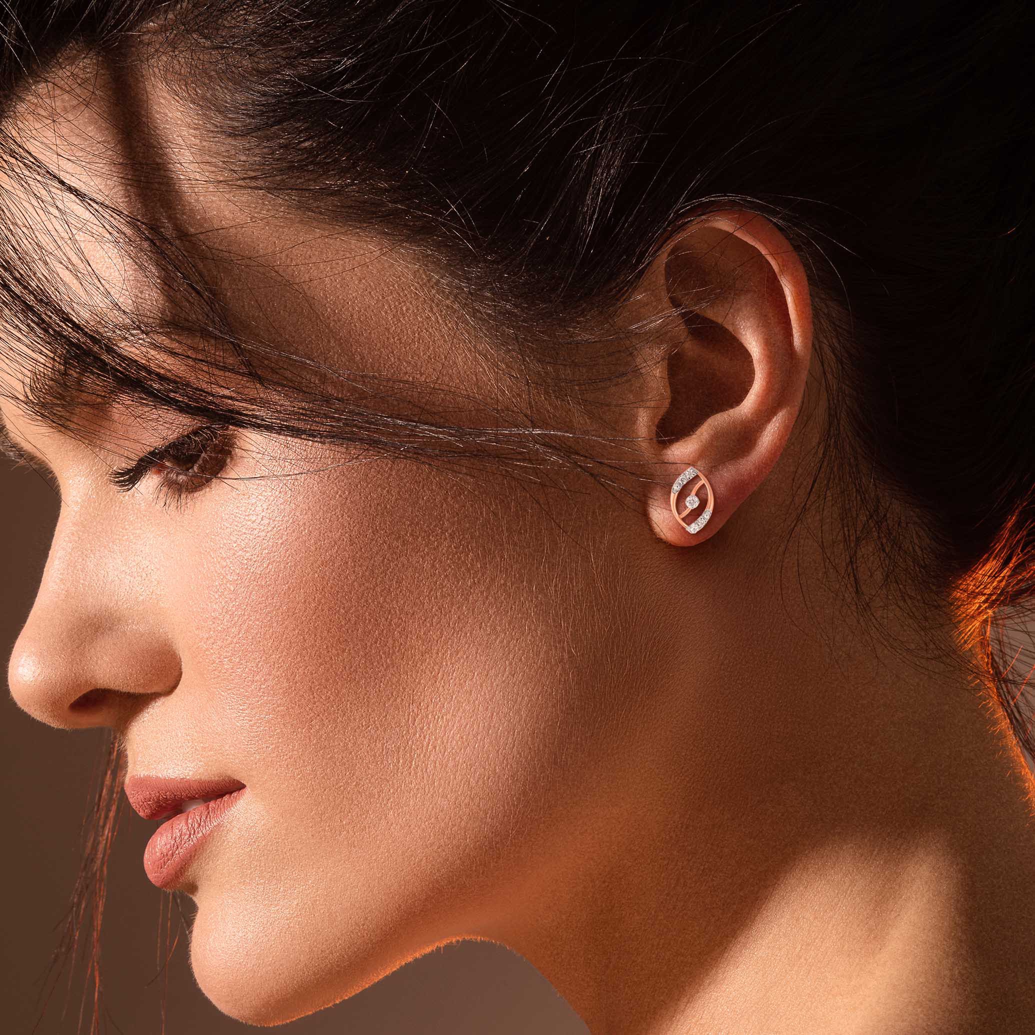 Gleaming Orbit Diamond Earrings - Senco Gold and Diamonds