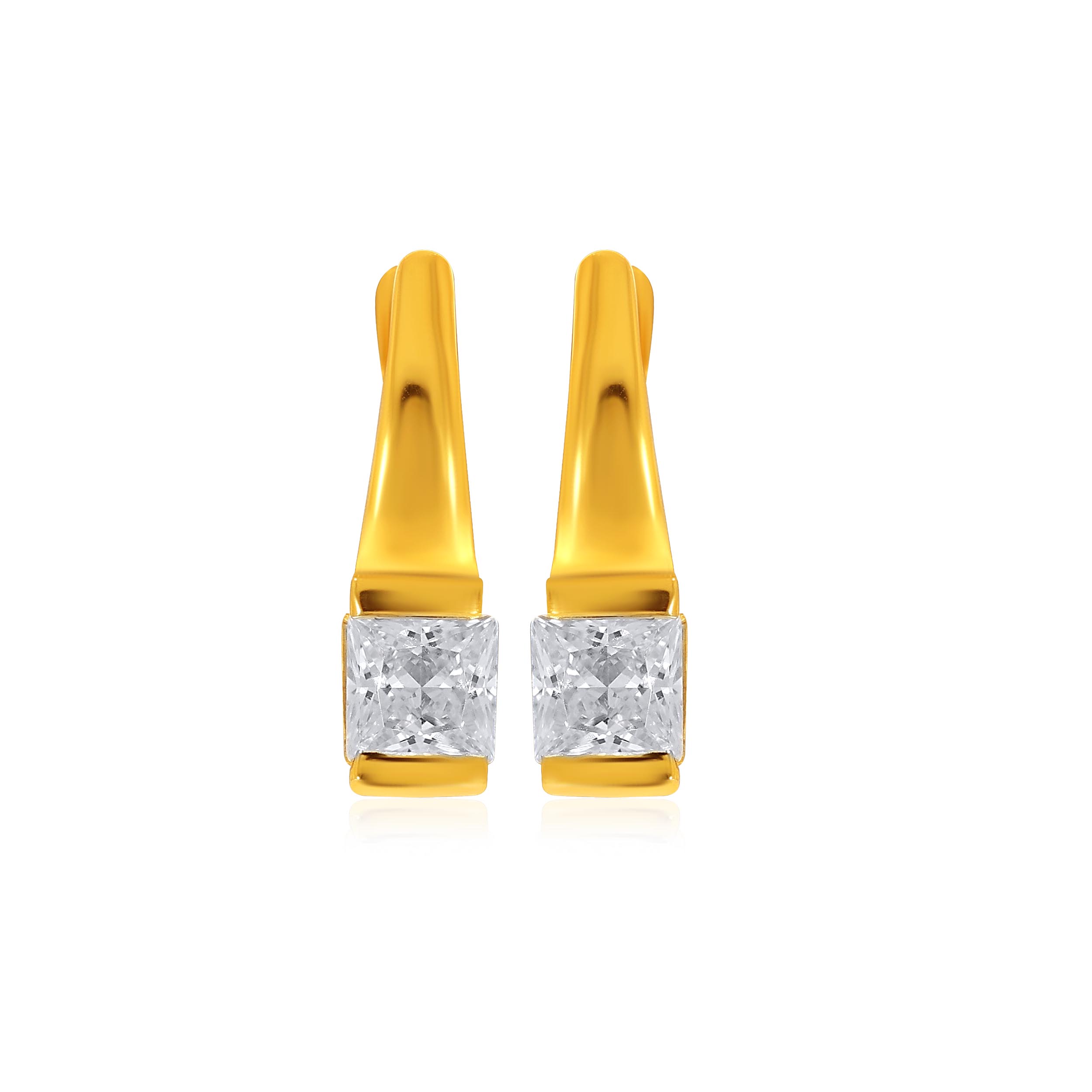 Tower of Beauty Gold Hoop Earrings - Senco Gold and Diamonds
