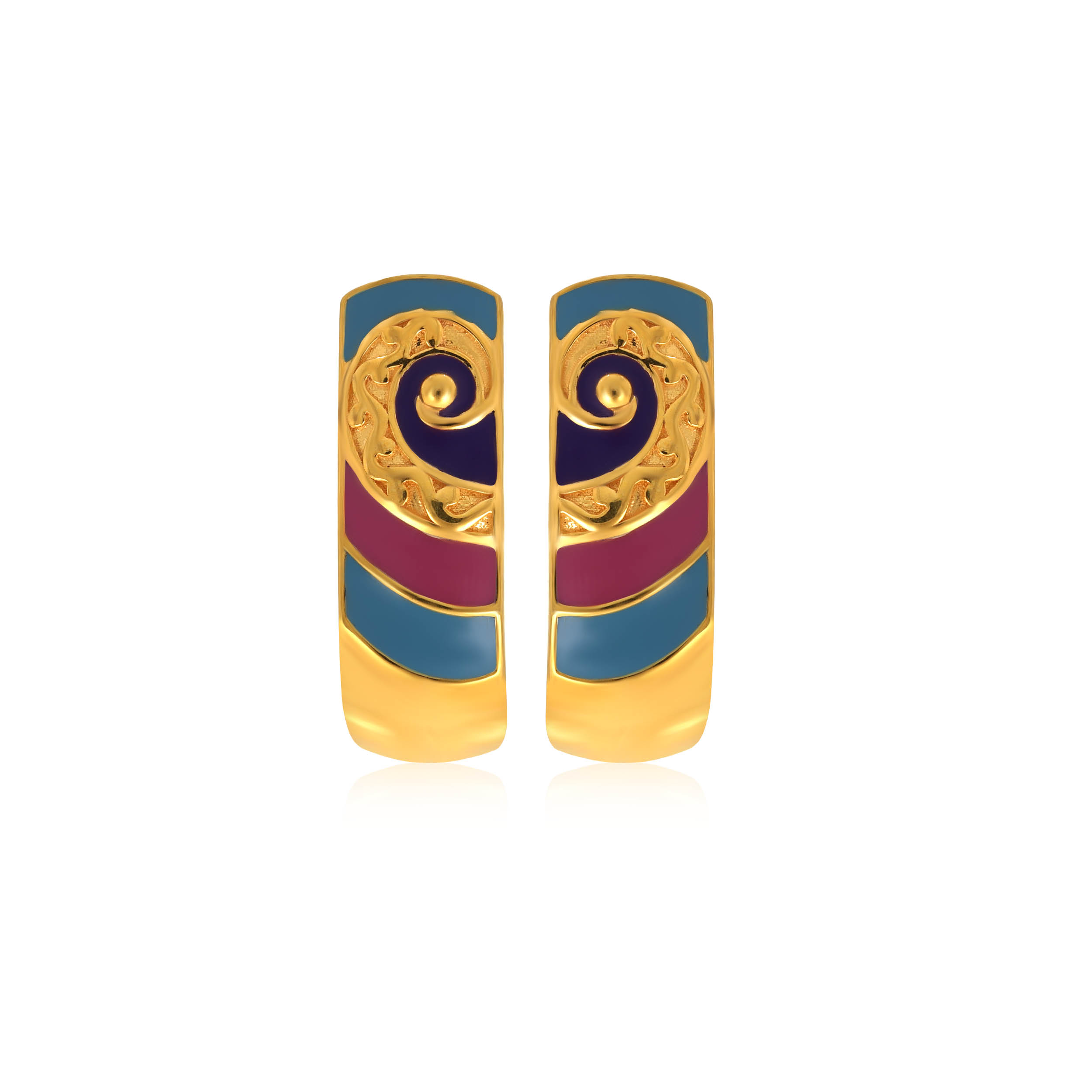 Artsy Hermosa Gold Studs - Senco Gold and Diamonds