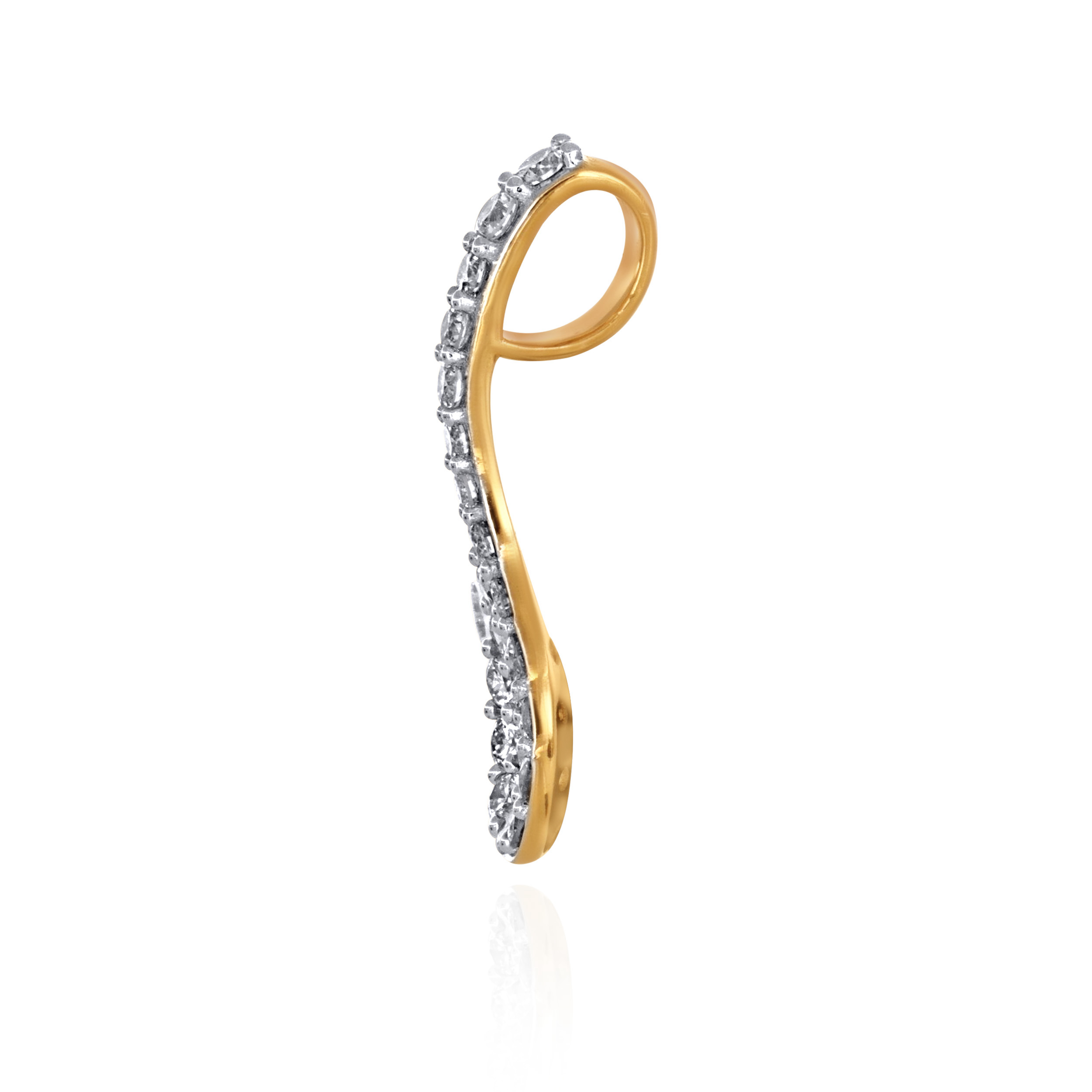 Gleaming Spoon Diamond Pendant - Senco Gold and Diamonds