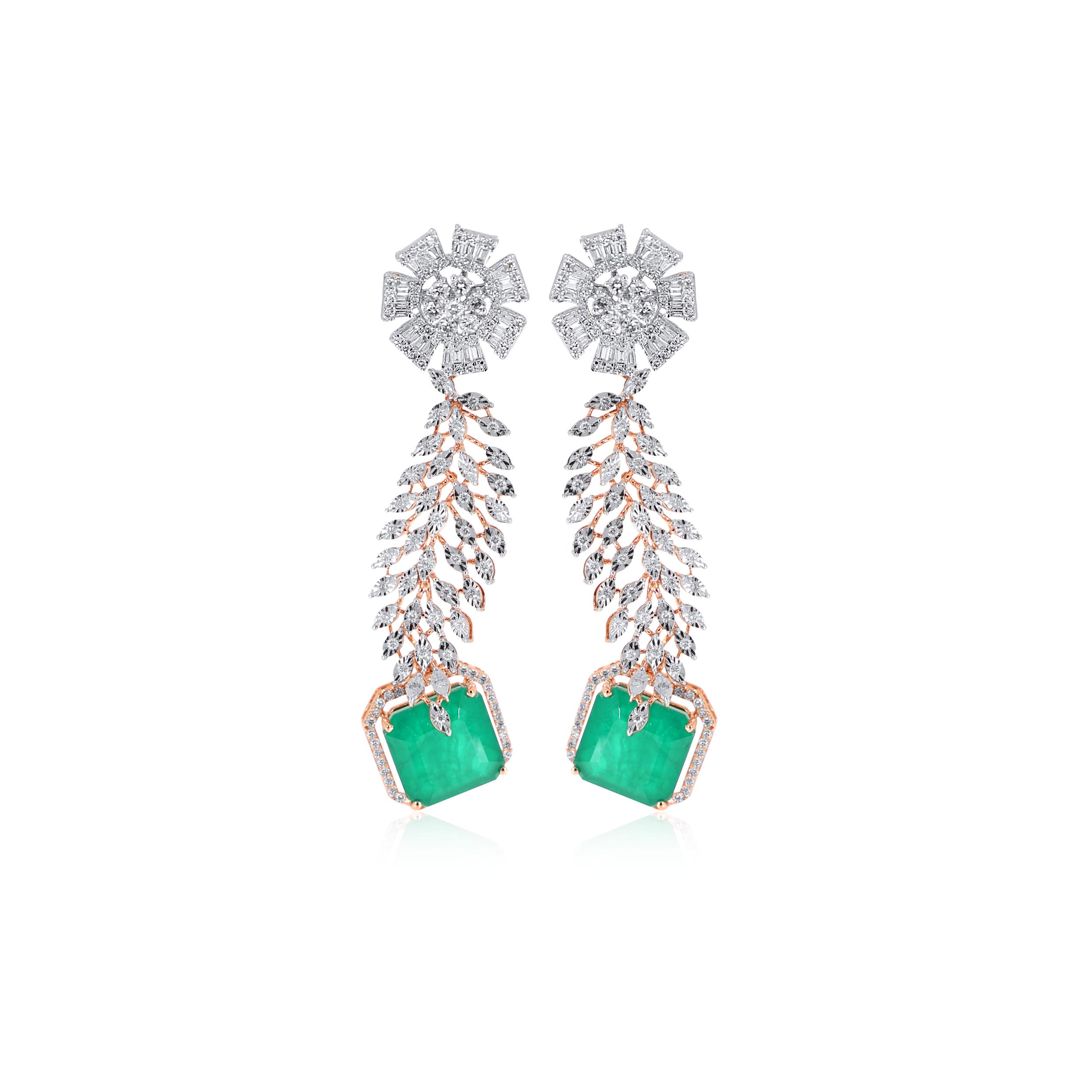 Floral Flair Diamond Earrings - Senco Gold and Diamonds