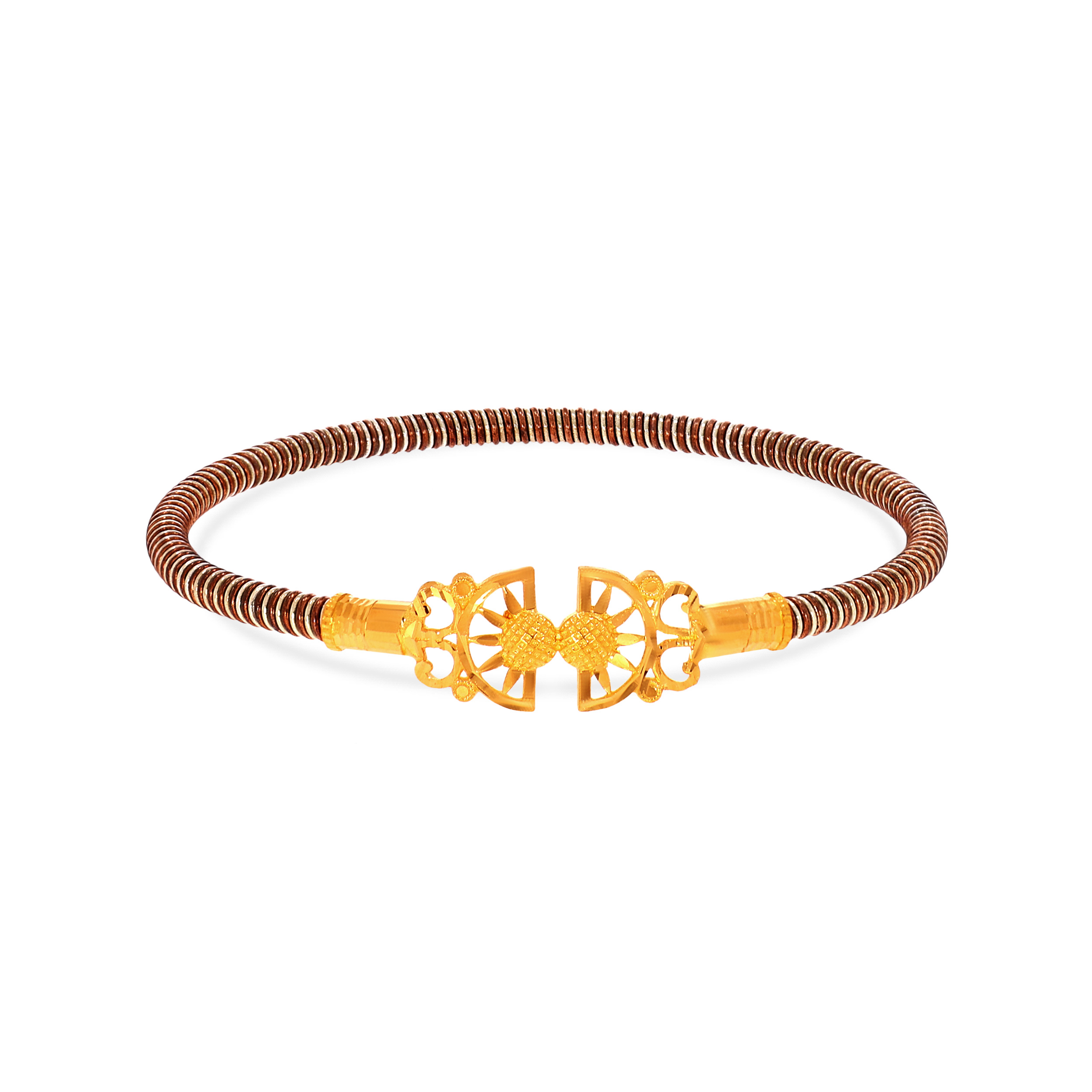 Detailed Artistry Gold Noa Mukh Bangle - Senco Gold and Diamonds