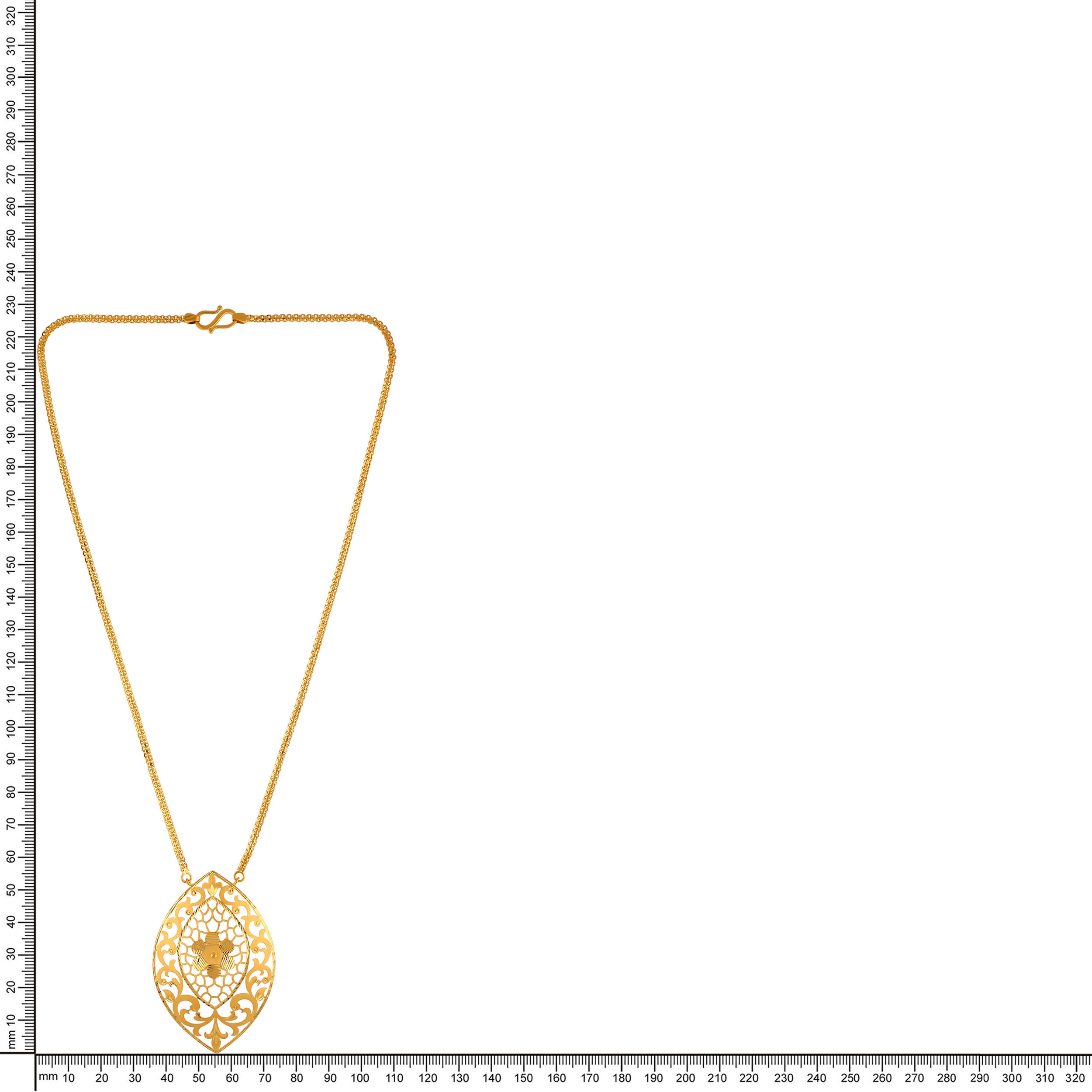 Florentine Marquis Gold Chain Pendant - Senco Gold and Diamonds